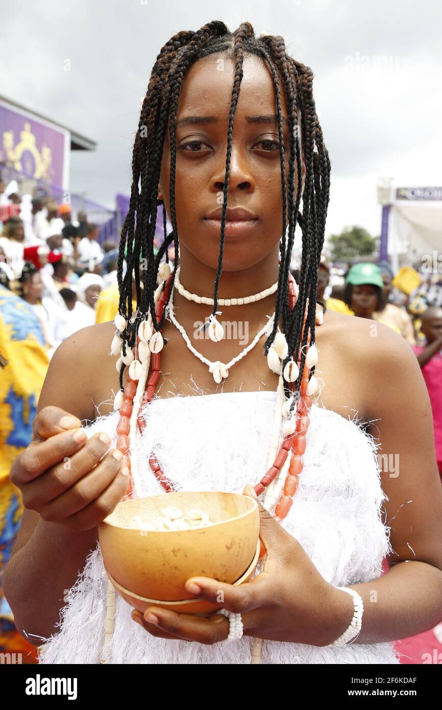 Orisa Aje, Olojo Festival, Ile-Ife, Osun State, Nigeria. Stock Photo