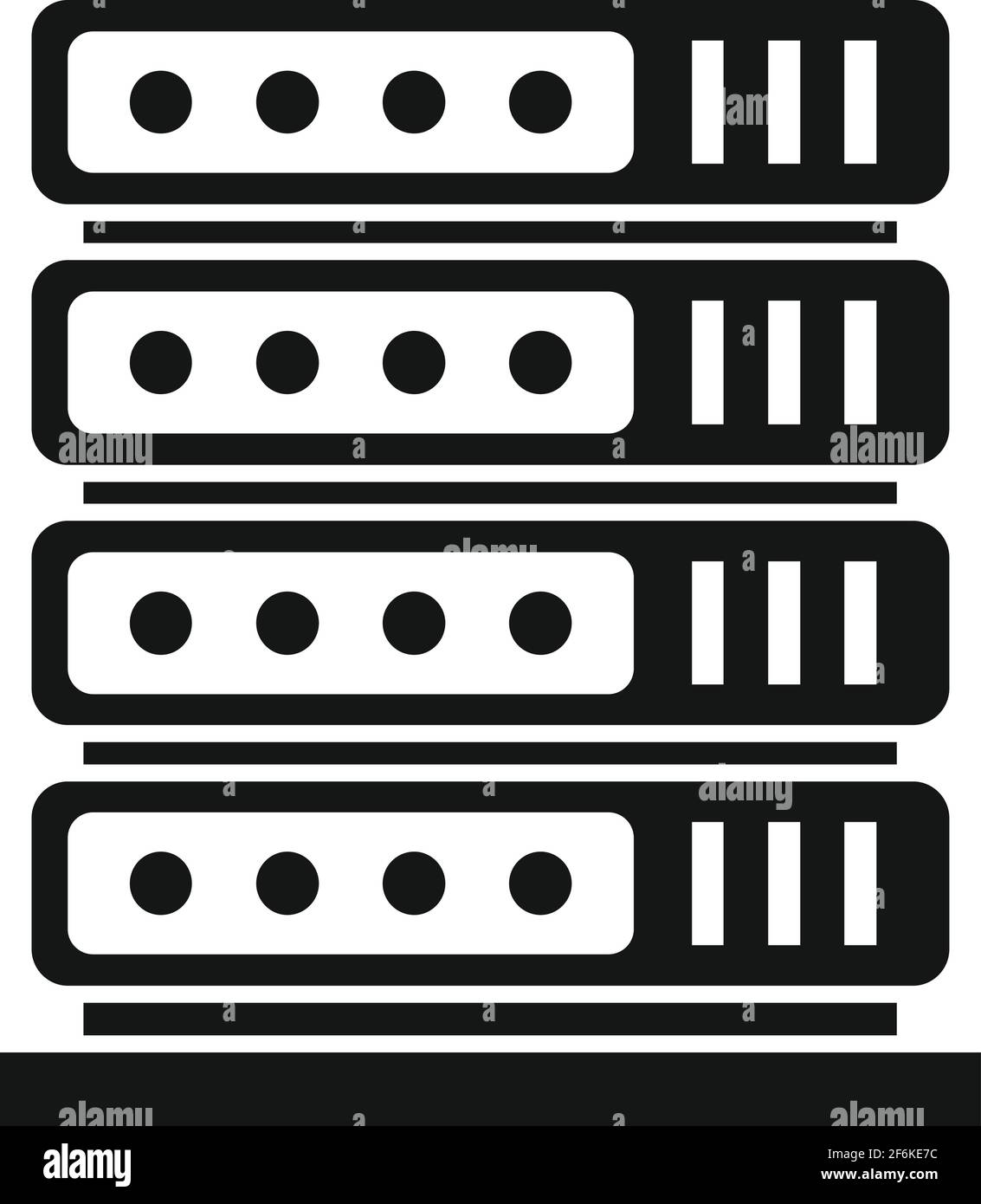 Server rack icon, simple style Stock Vector