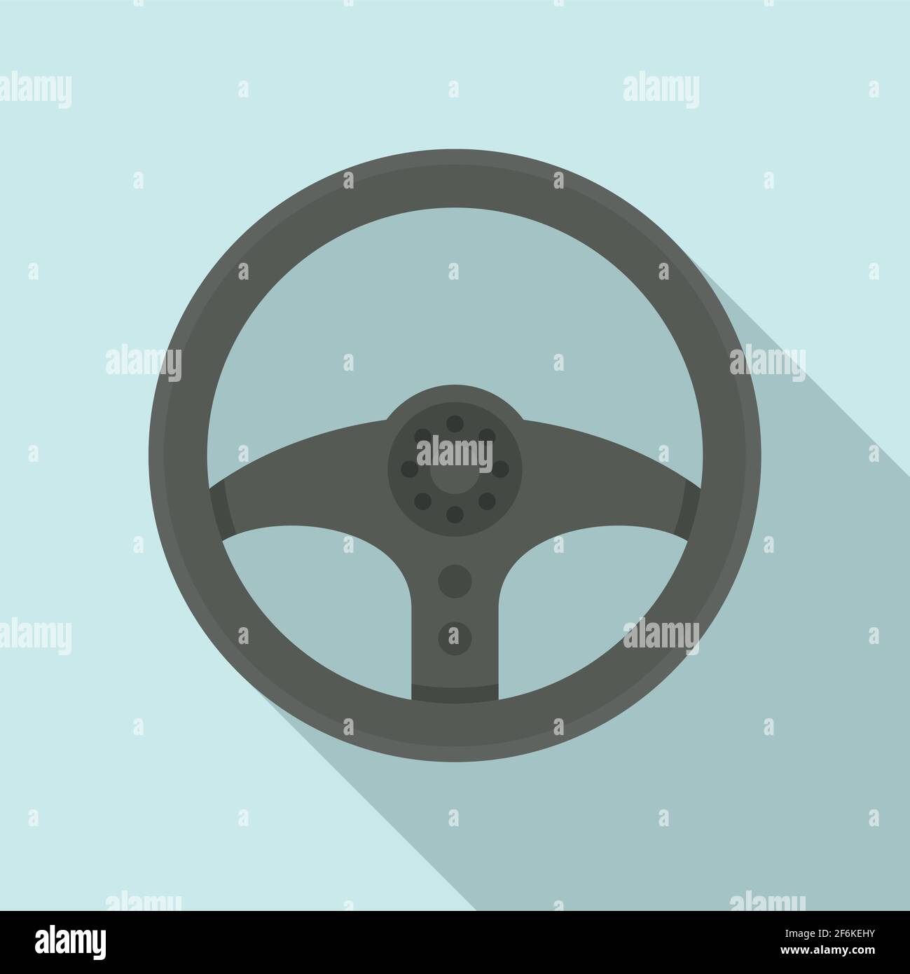 Handle steering wheel icon, flat style Stock Vector Image & Art Alamy