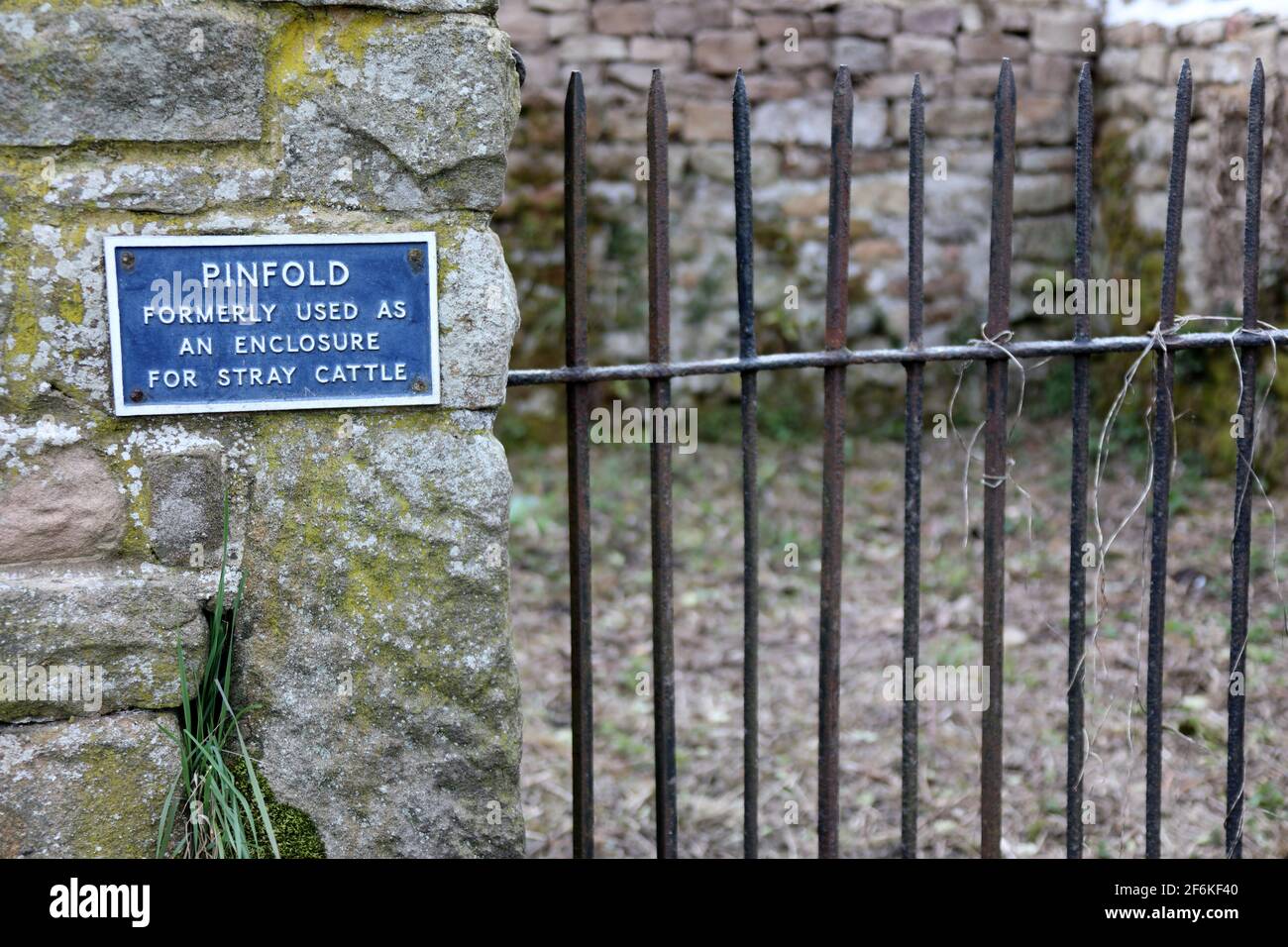 Historic pinfold at Milltown in Derbyshire Stock Photo