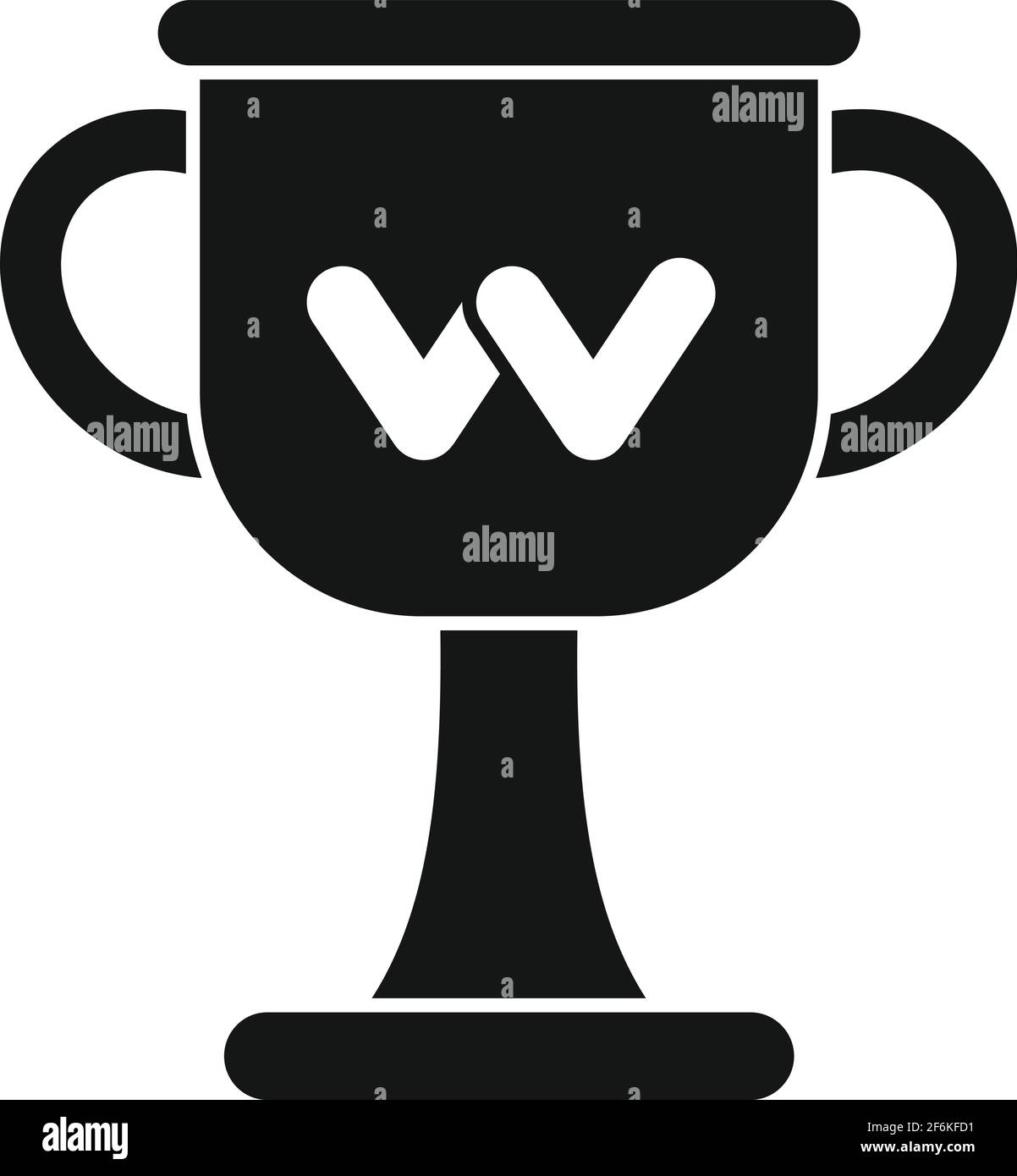 Arm wrestling cup icon, simple style Stock Vector