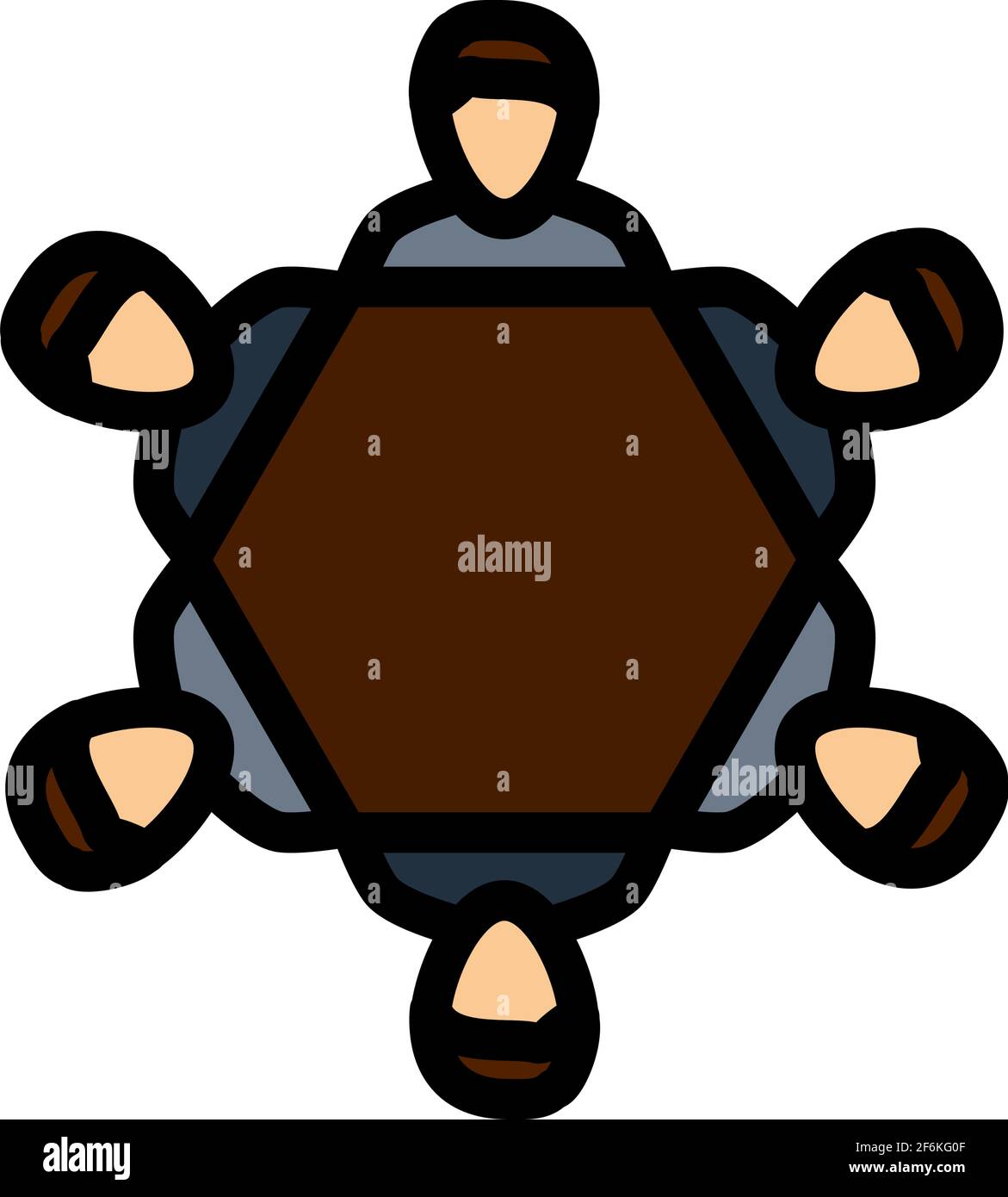 Conversation Table Icon. Editable Bold Outline With Color Fill Design ...