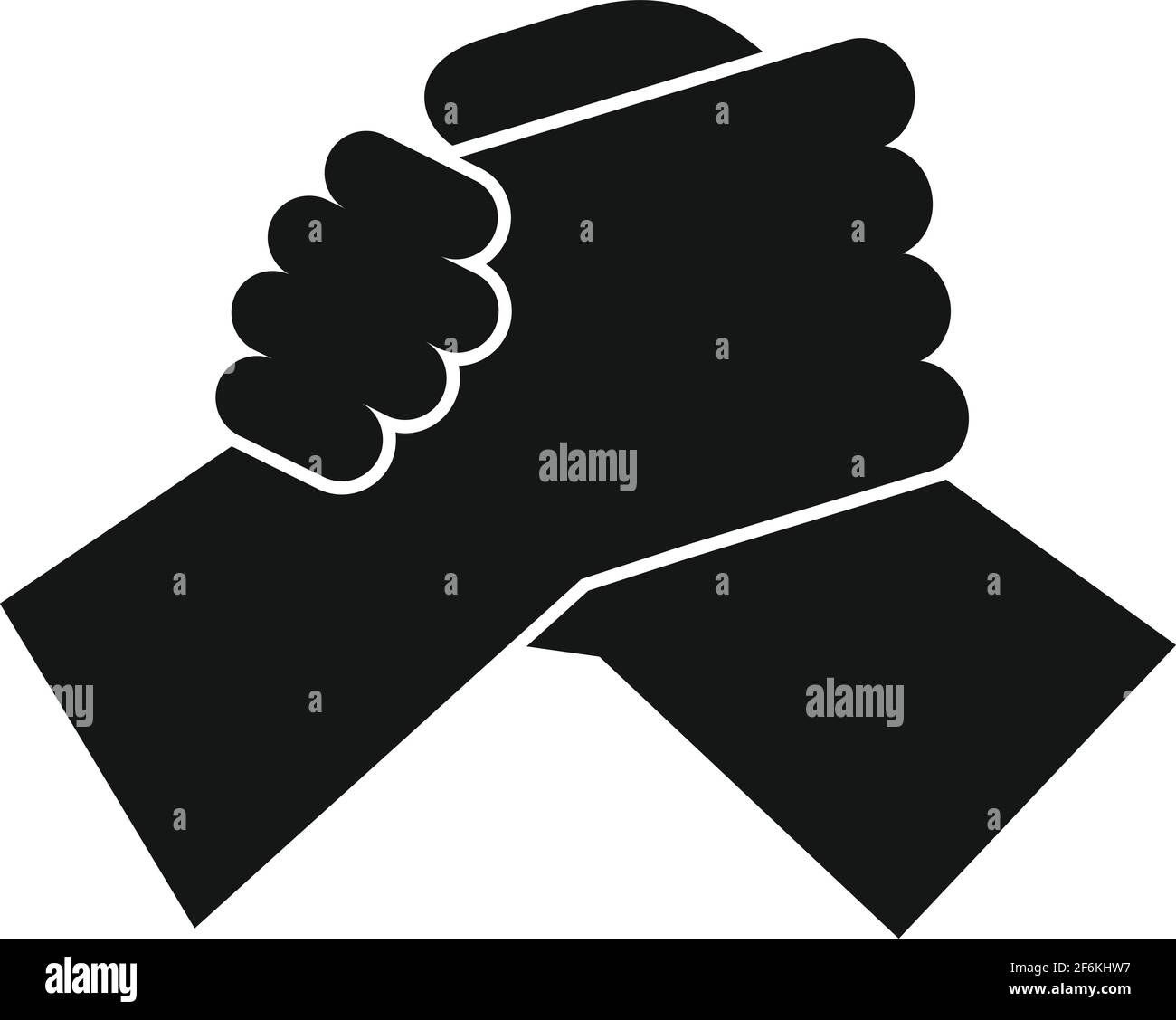 Arm wrestling hands icon, simple style Stock Vector