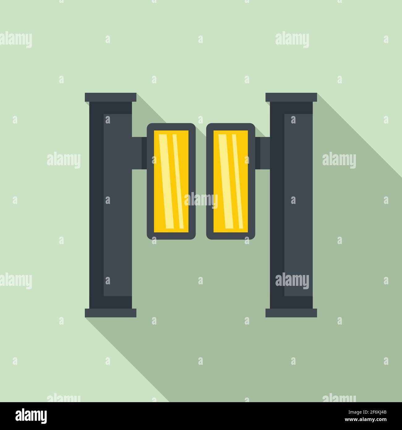 Access turnstile icon, flat style Stock Vector