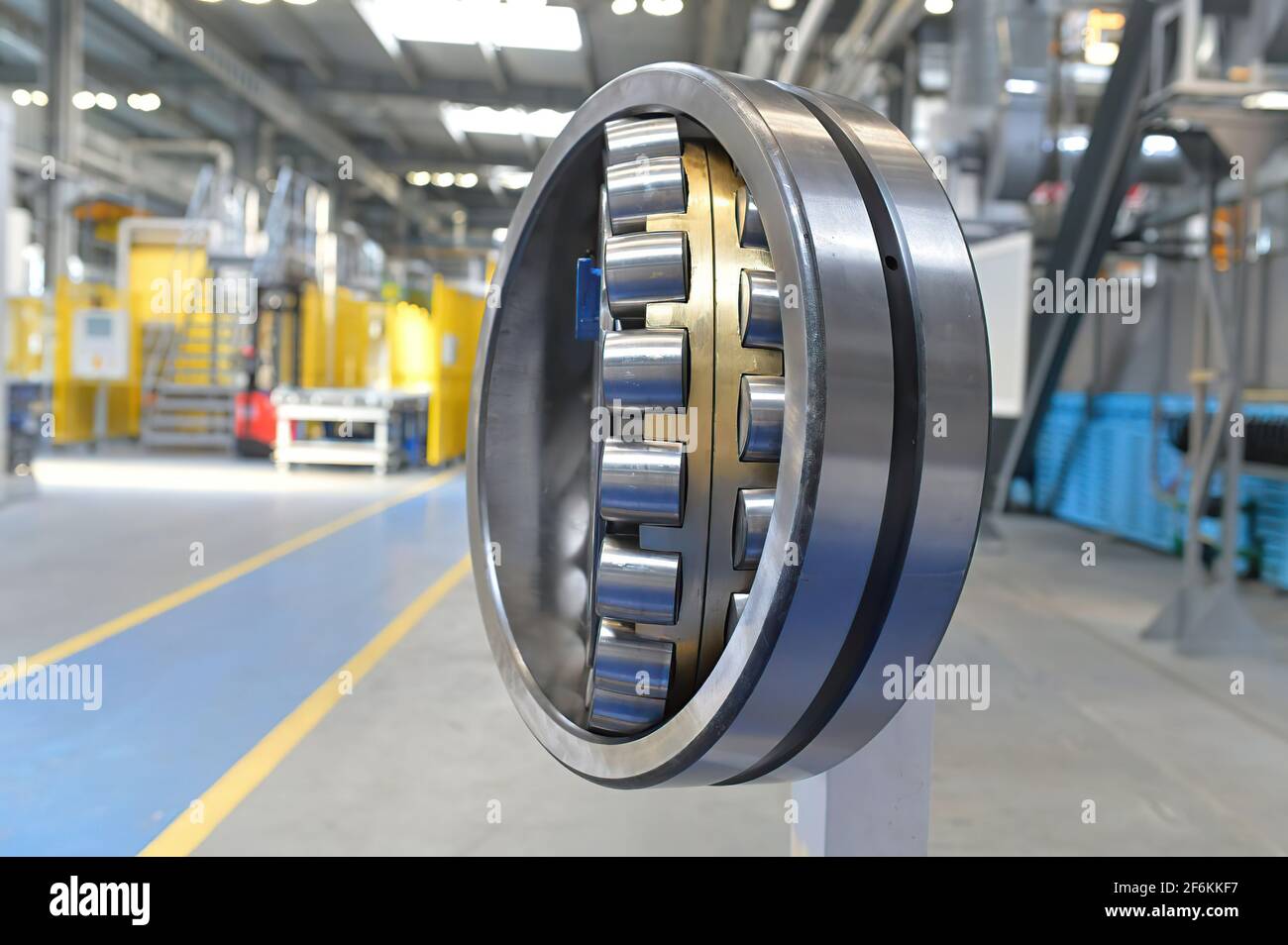 Bearing factory product line. Bearing manufacturing process Stock Photo