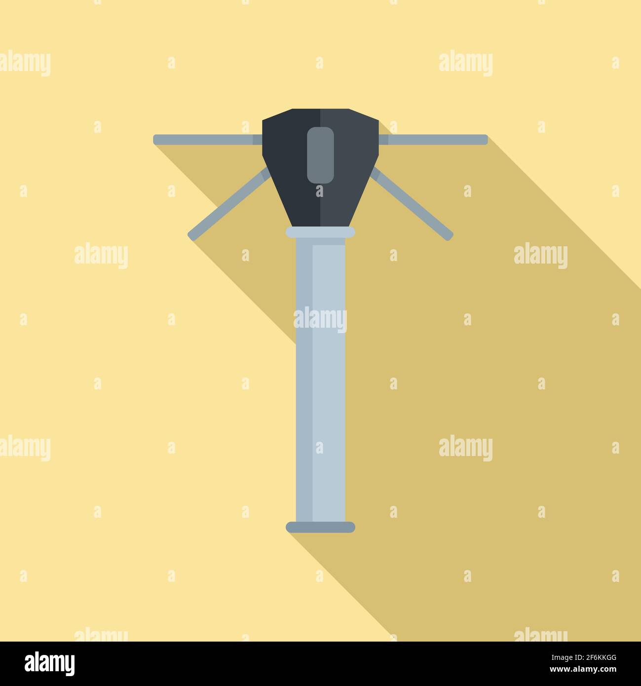 Automatic turnstile icon, flat style Stock Vector