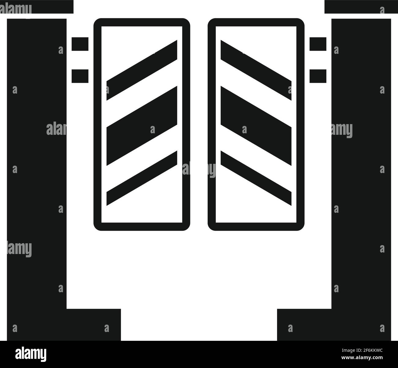 Access turnstile icon, simple style Stock Vector
