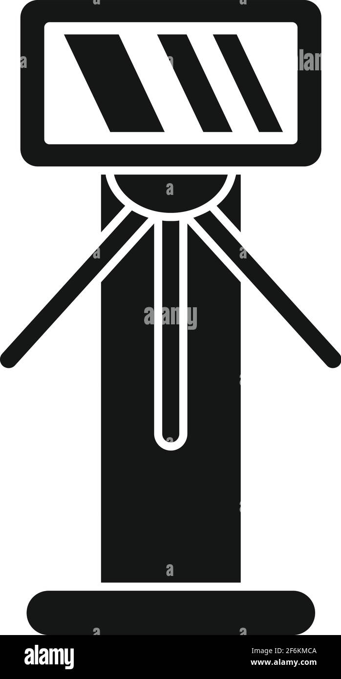Tripod turnstile icon, simple style Stock Vector