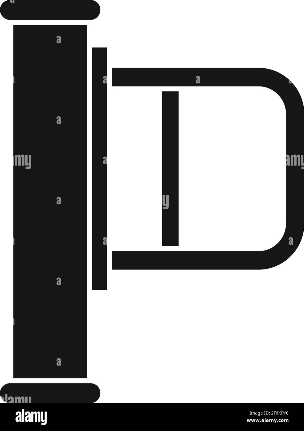 Door turnstile icon, simple style Stock Vector