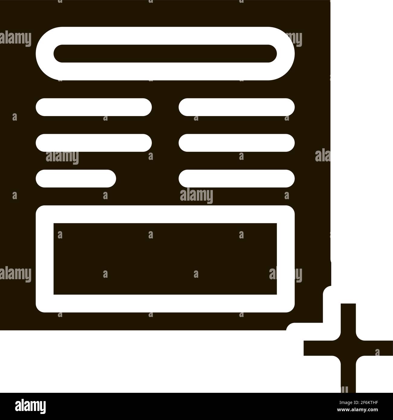 add new article on web site icon Vector Glyph Illustration Stock Vector