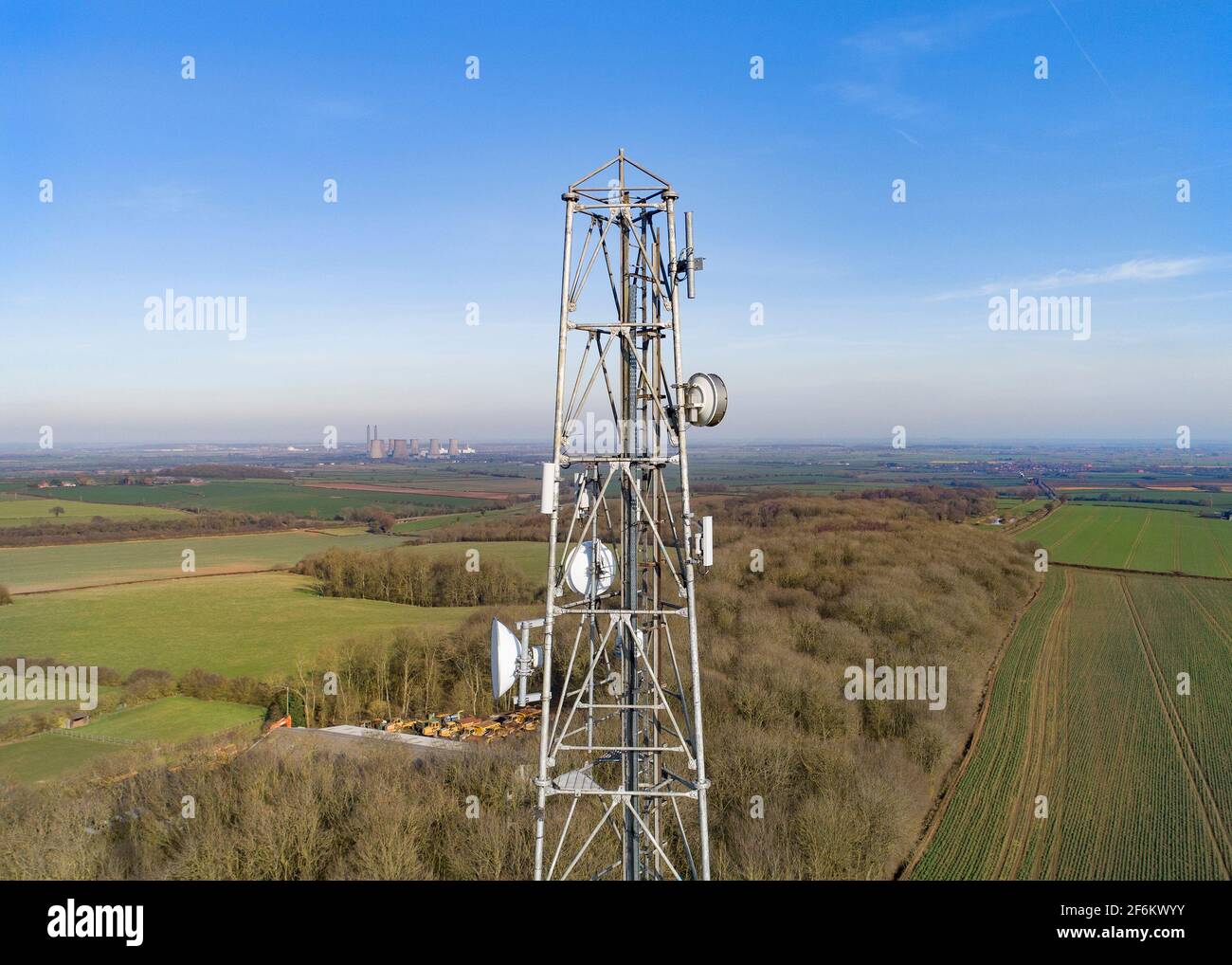 Radio Tower Leverton Hill Retford Stock Photo