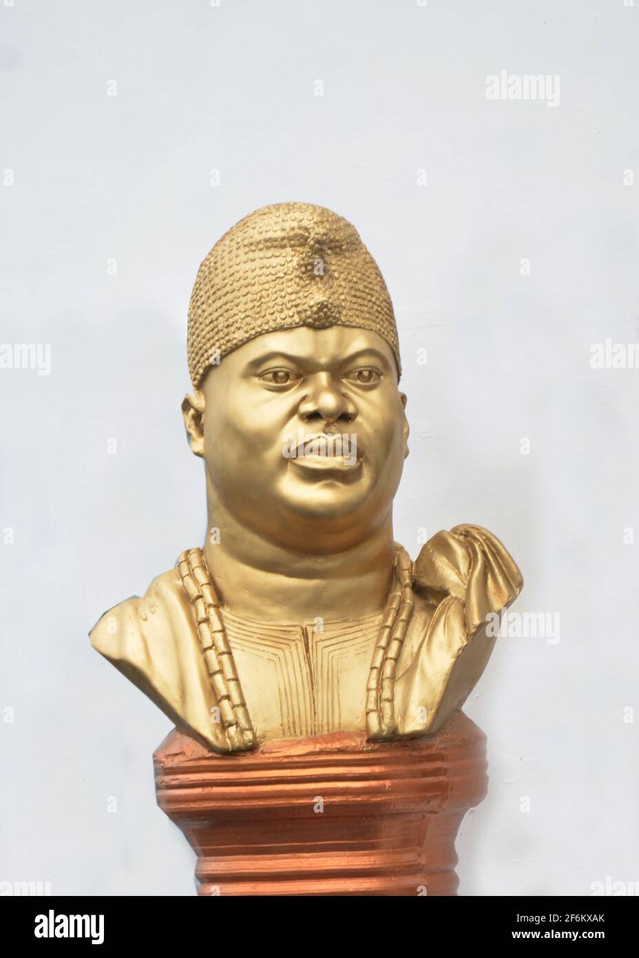 Ooni of Ife, Oba Adeyeye Ogunwusi Enitan Statue, Osun State, Nigeria. Stock Photo