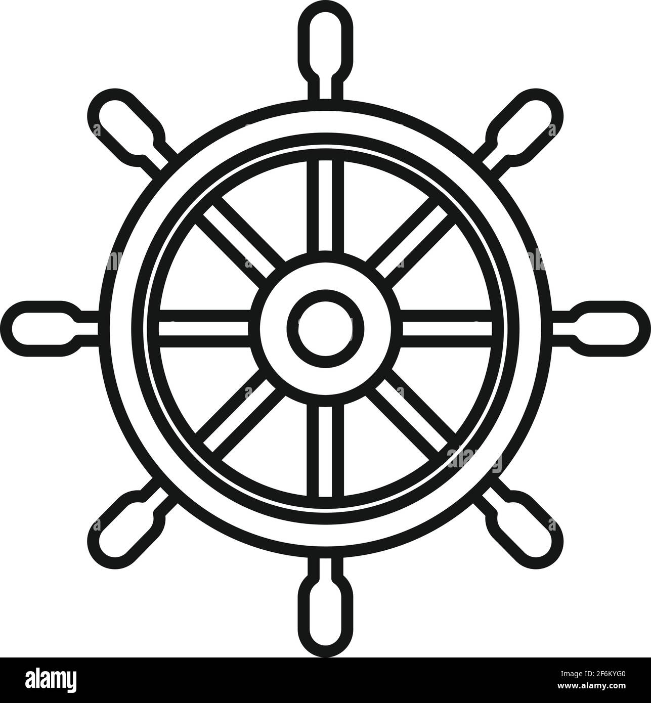 Sea ship wheel icon, outline style Stock Vector Image & Art - Alamy