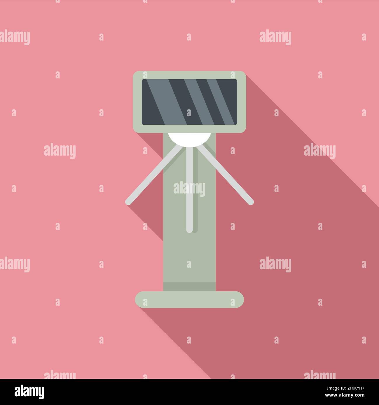 Tripod turnstile icon, flat style Stock Vector