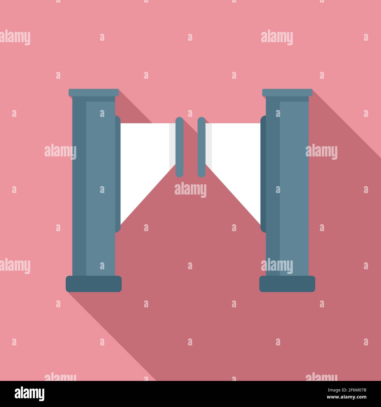 Turnstile barrier icon, flat style Stock Vector