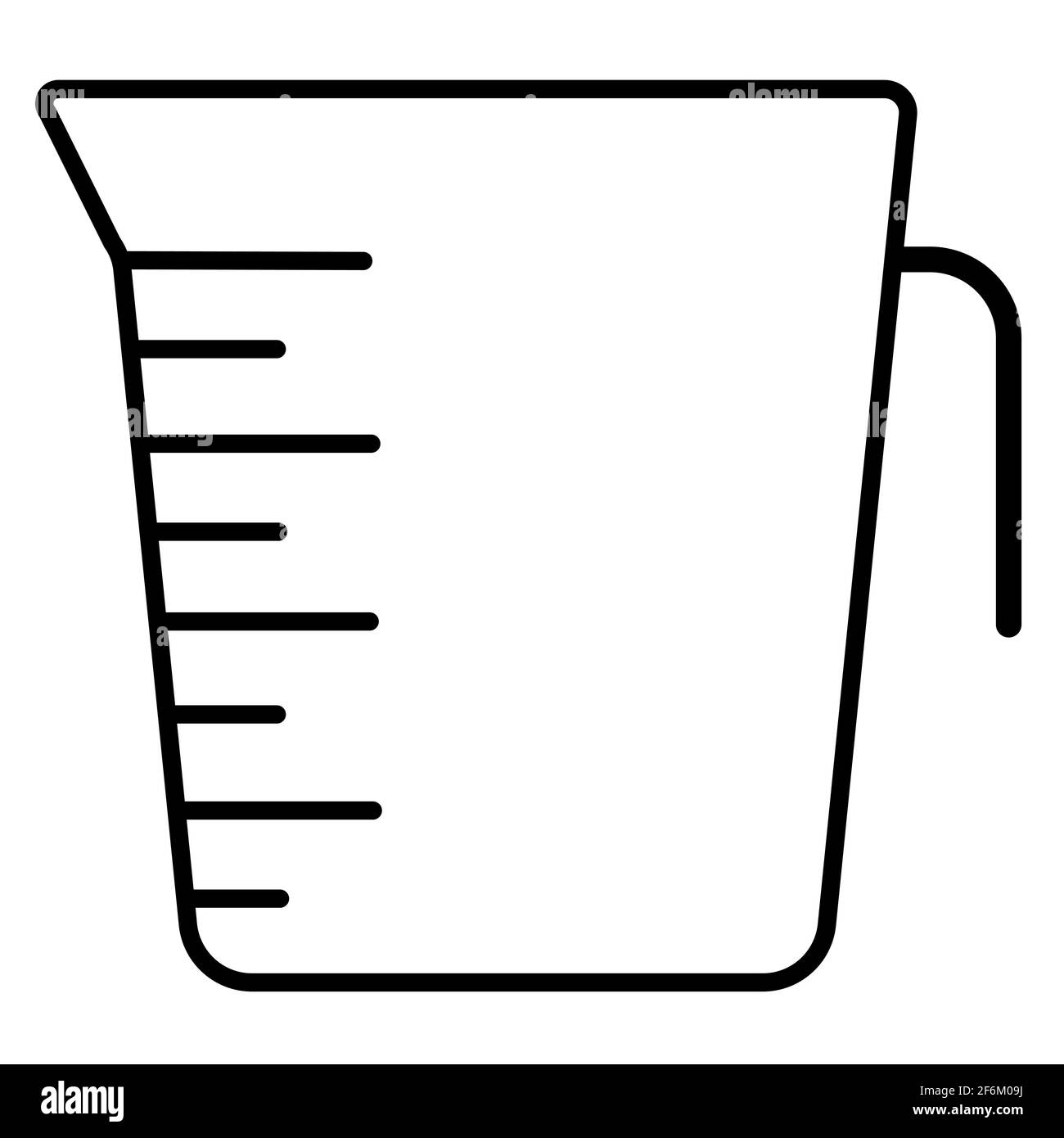 A graphic illustartion of an empty measuring jug for use as an