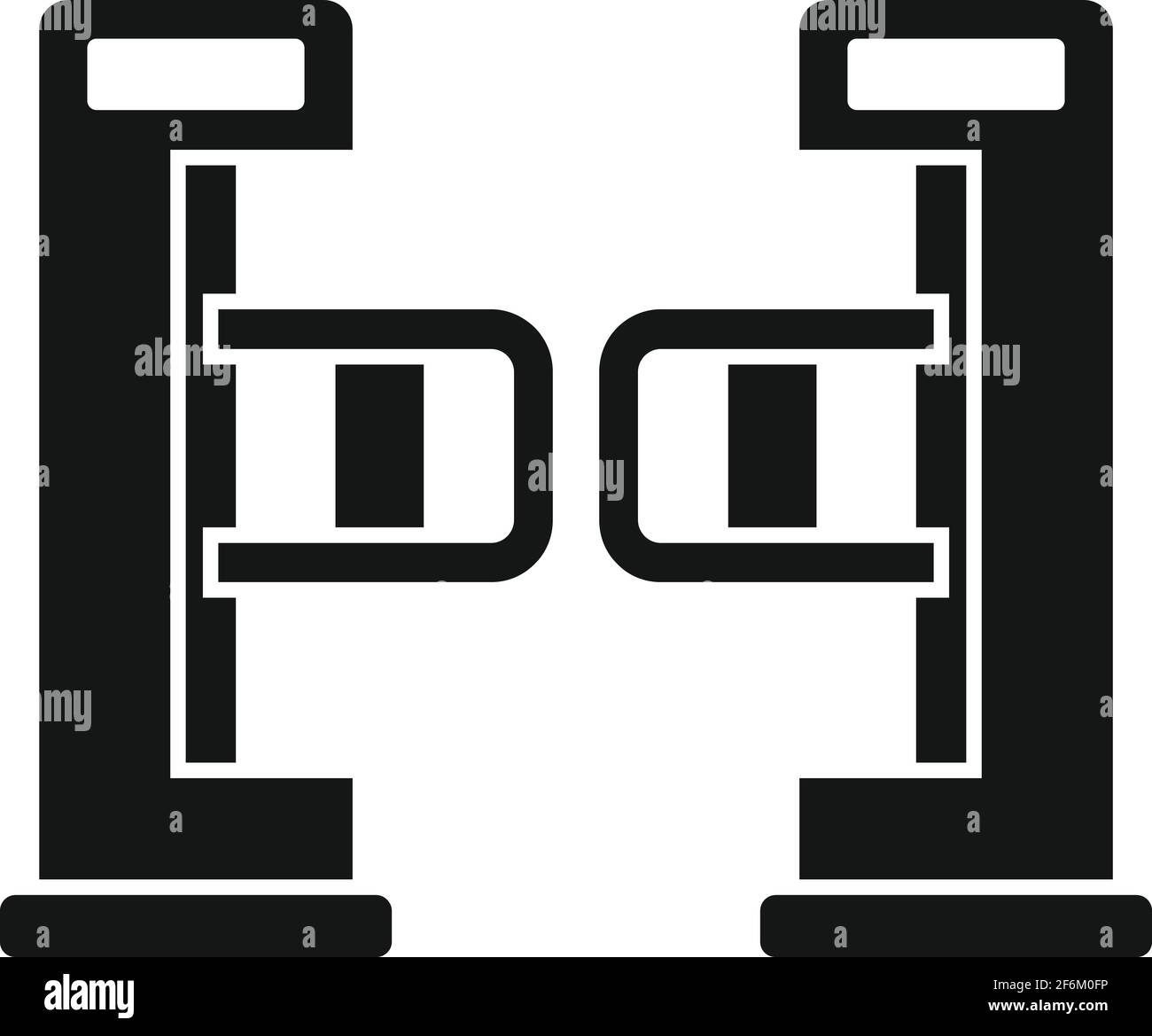 Turnstile barrier icon, simple style Stock Vector