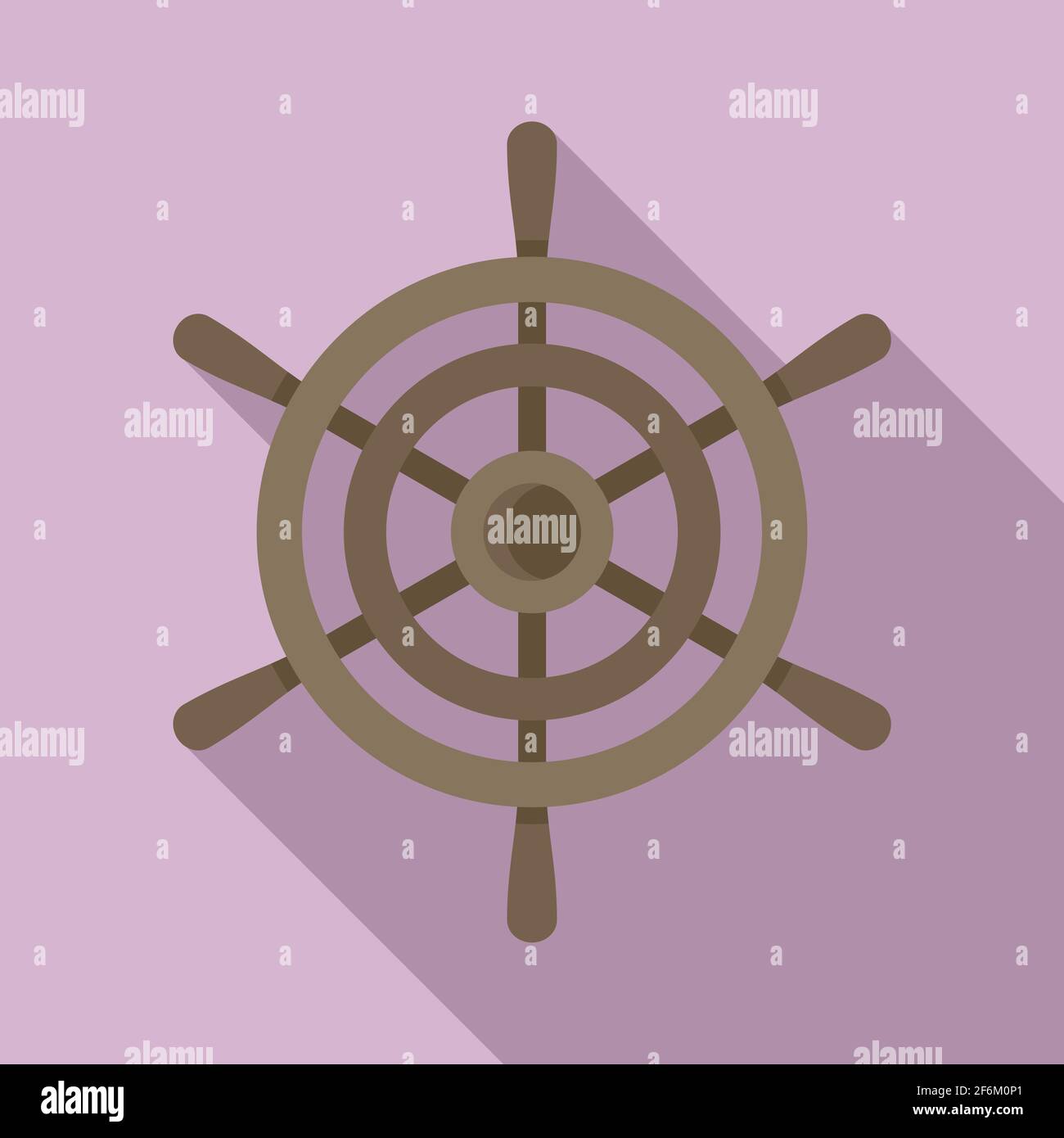 Steering ship wheel icon, flat style Stock Vector Image & Art - Alamy
