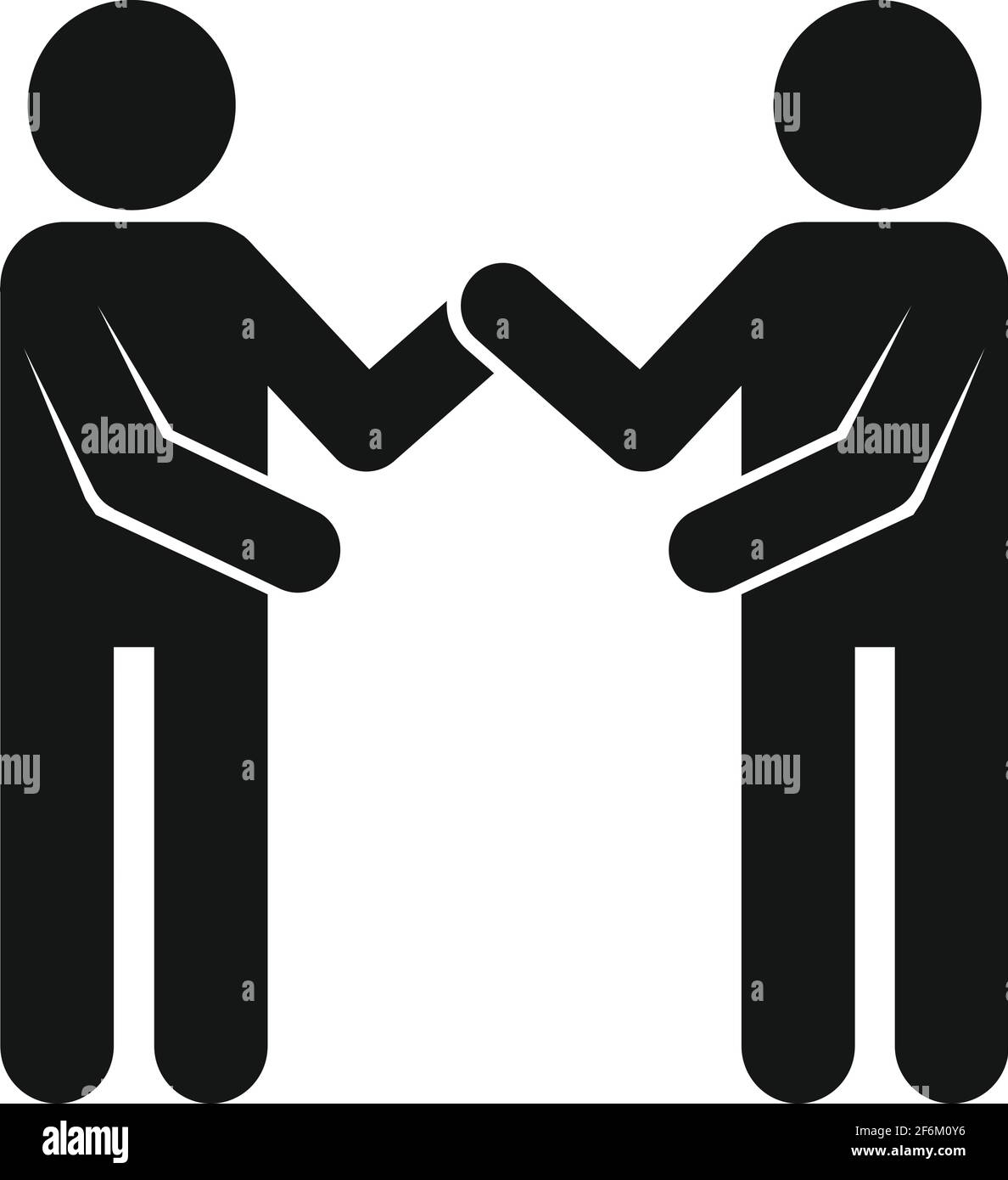 Arm wrestling together icon, simple style Stock Vector