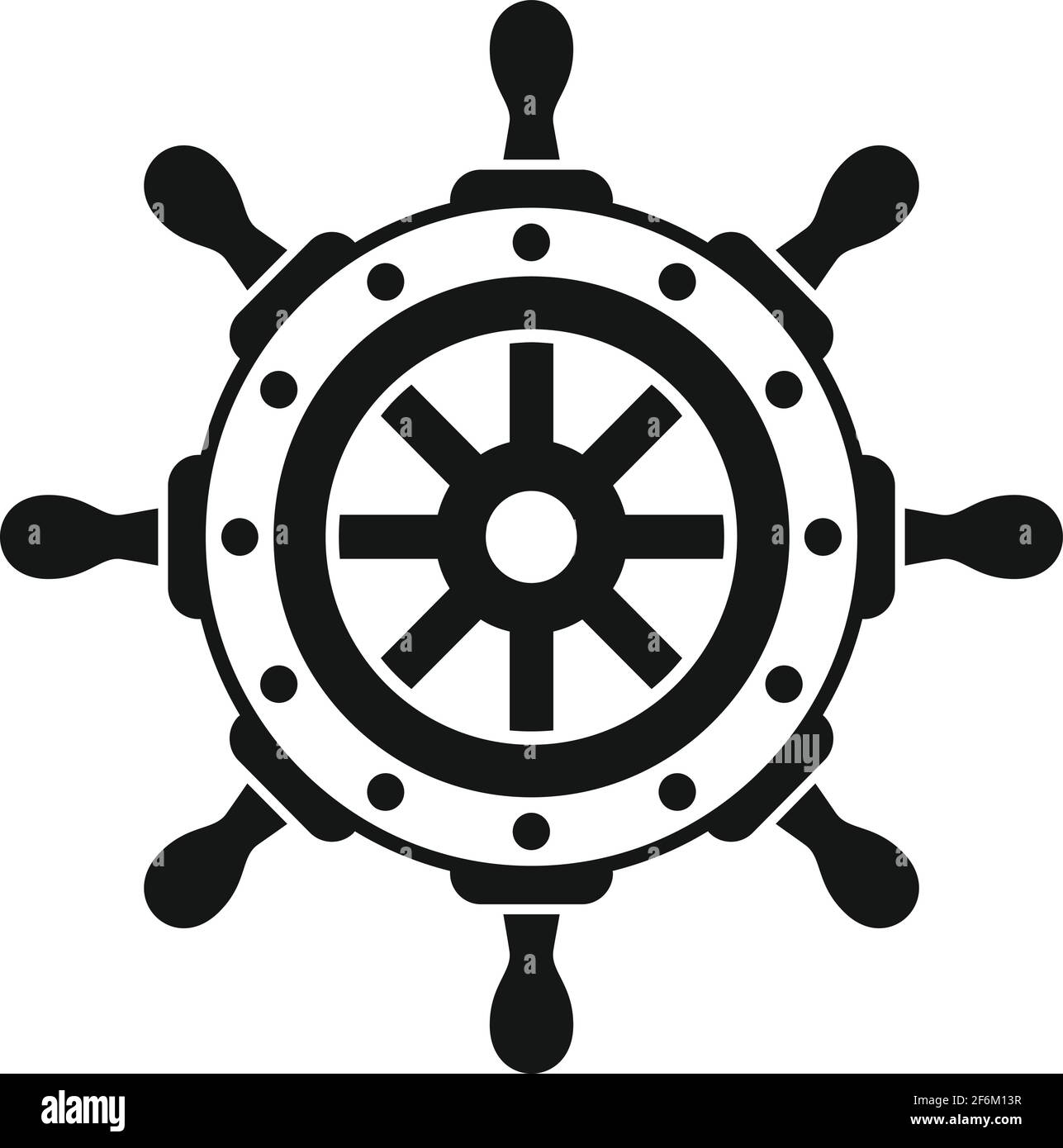 Captain ship wheel icon, simple style Stock Vector Image & Art Alamy