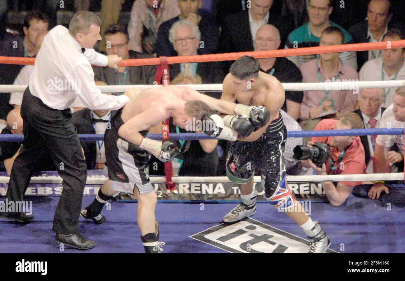 BOXING AMIR KHAN V WILLIE LIMOND FOR THE COMMONWEALTH LIGHWEIGHT TITLE AT THE O2 ARENA 14/7/2007 PICTURE DAVID ASHDOWN Stock Photo