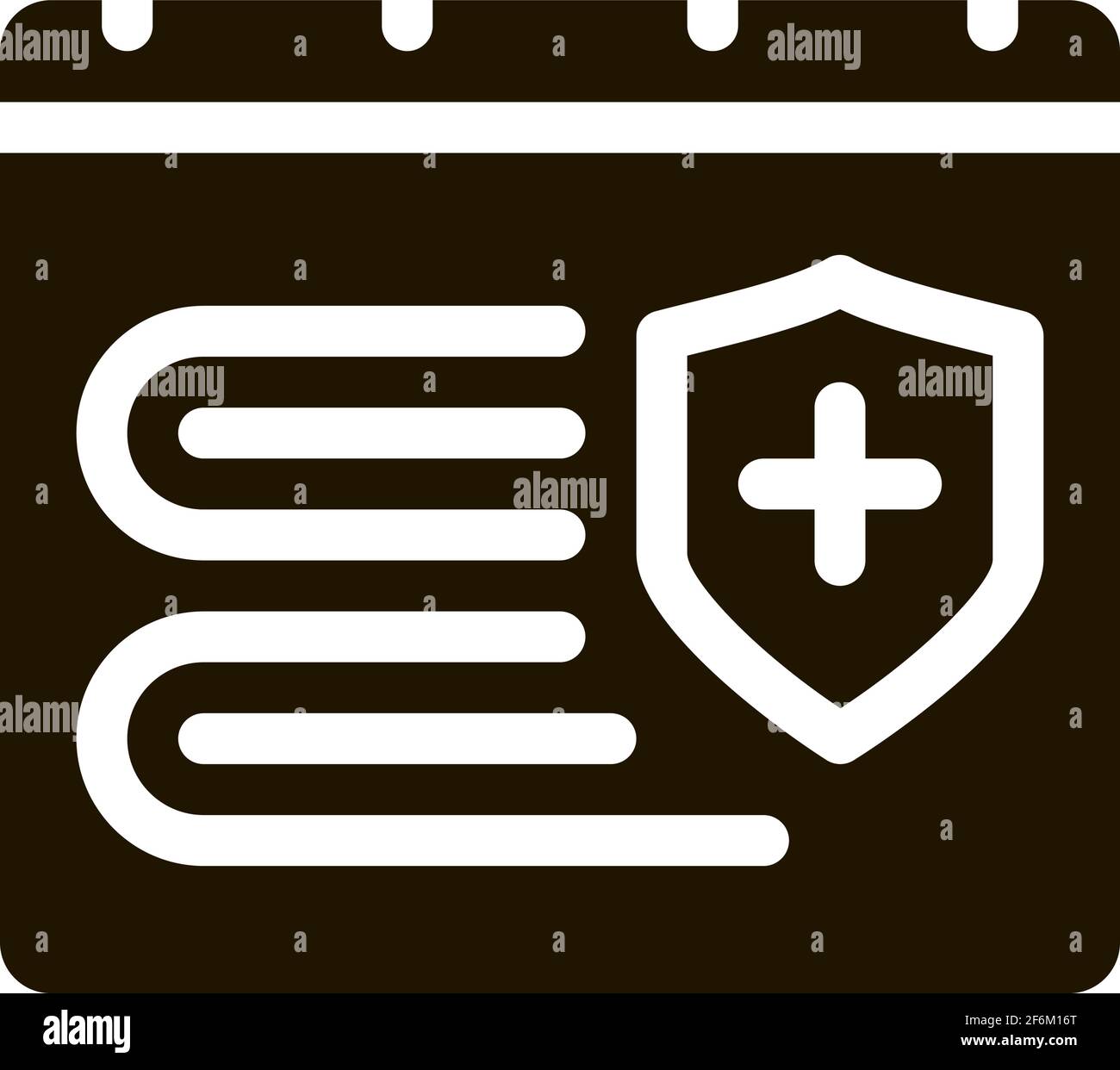 insurance validity calendar icon Vector Glyph Illustration Stock Vector ...