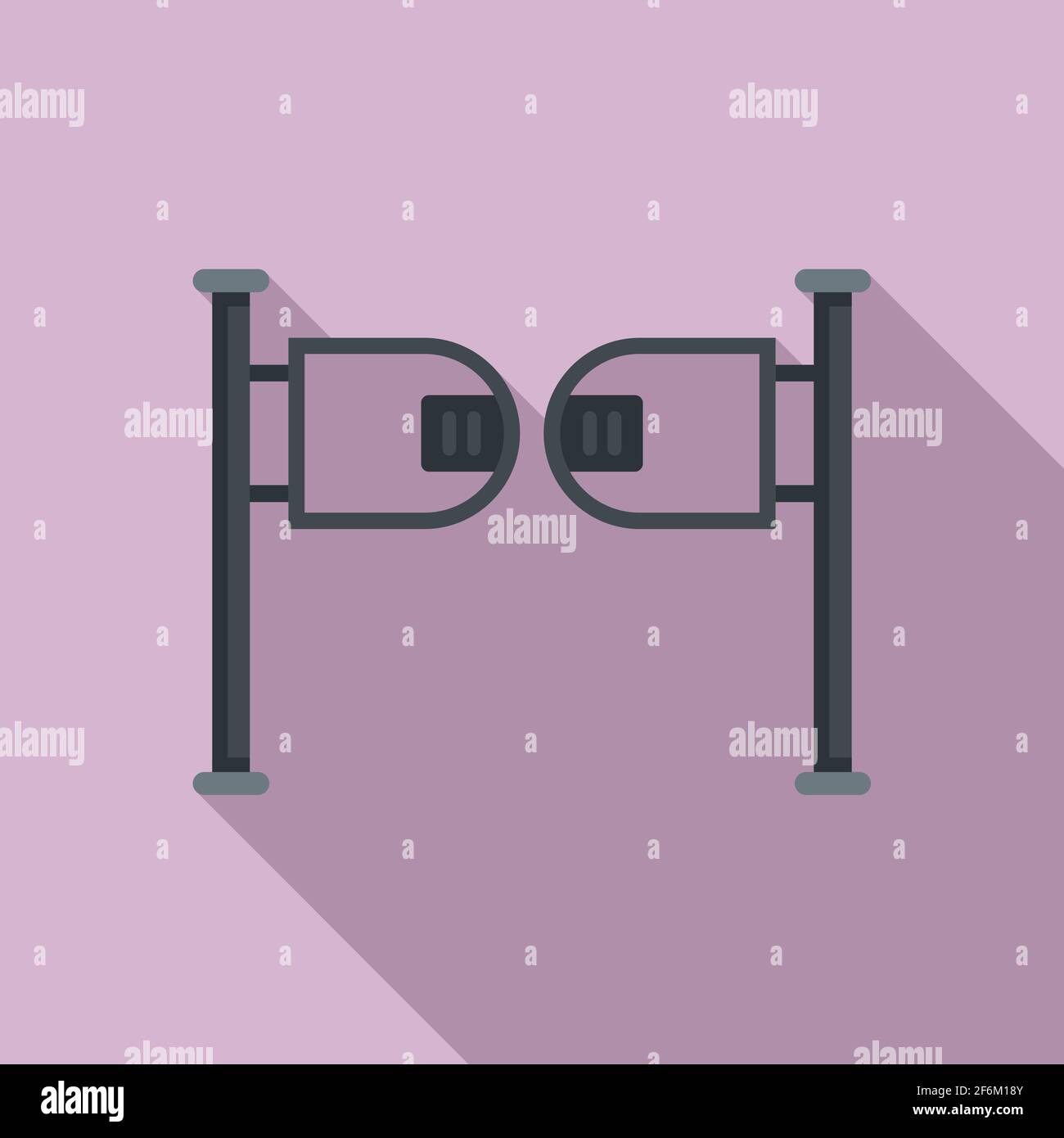 Turnstile icon, flat style Stock Vector
