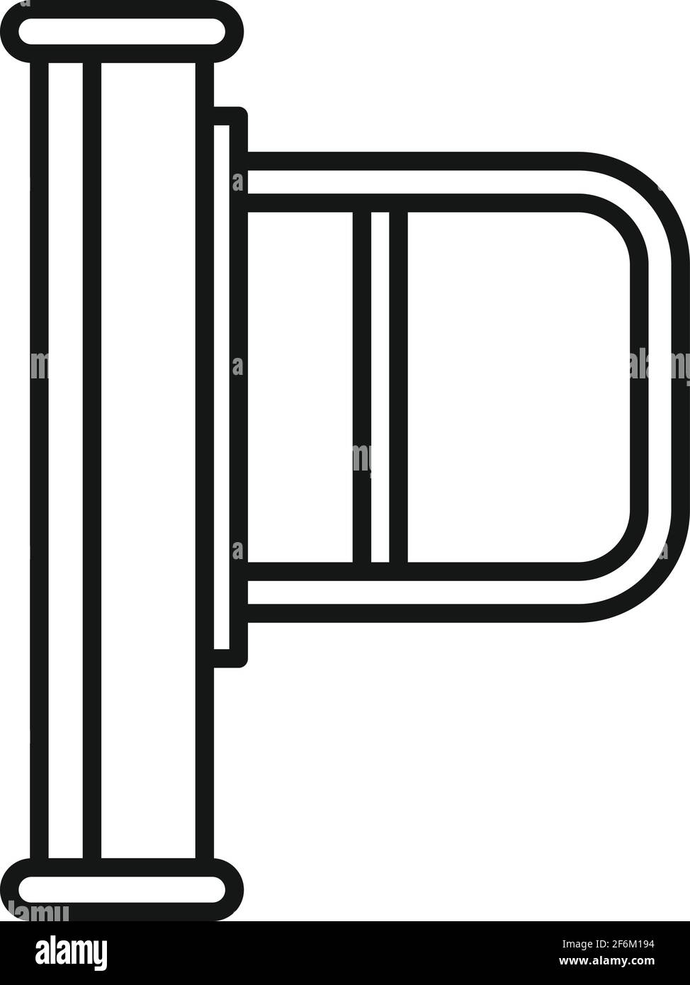 Door turnstile icon, outline style Stock Vector
