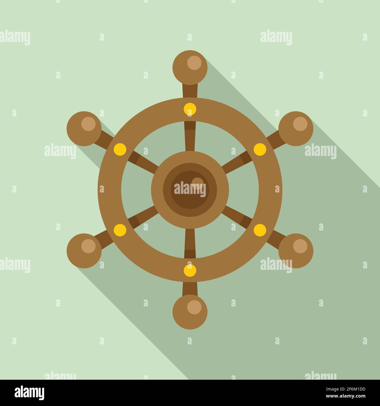 Travel ship wheel icon, flat style Stock Vector Image & Art - Alamy