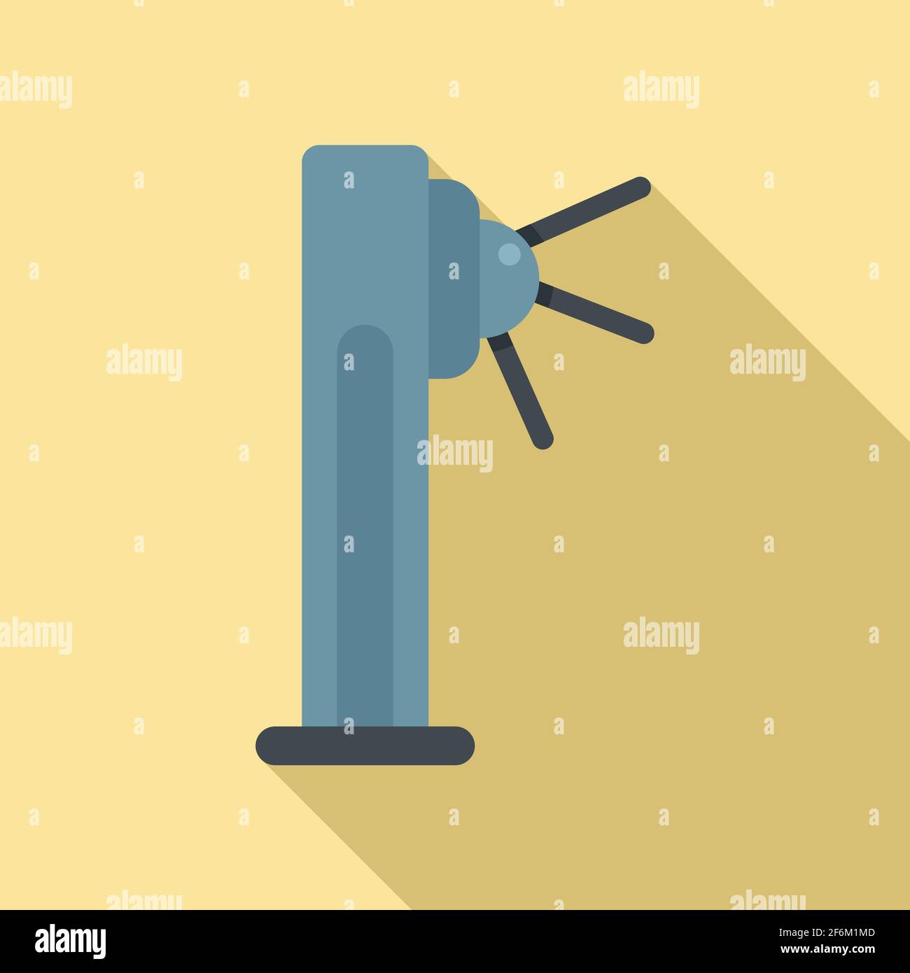 Security turnstile icon, flat style Stock Vector