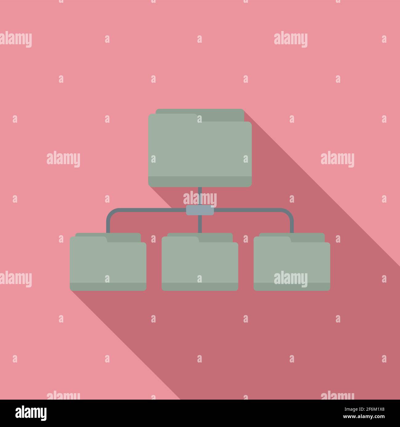 Folder network icon, flat style Stock Vector Image & Art - Alamy