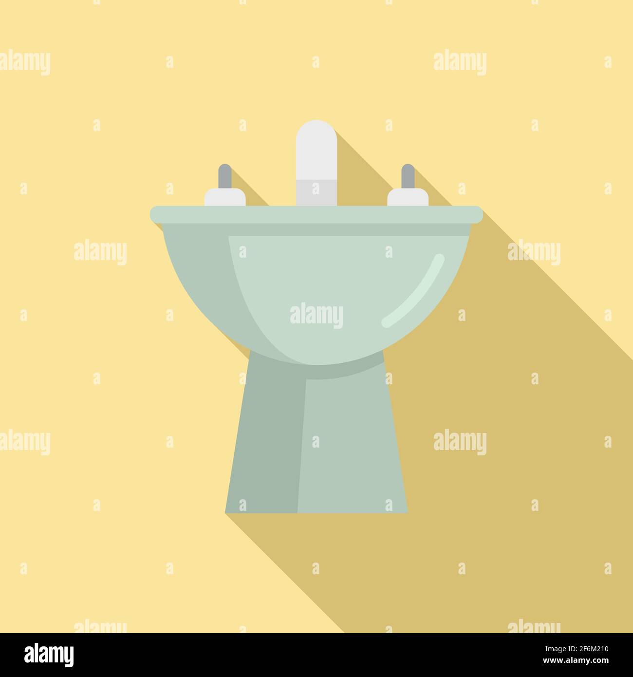 Equipment bidet icon, flat style Stock Vector