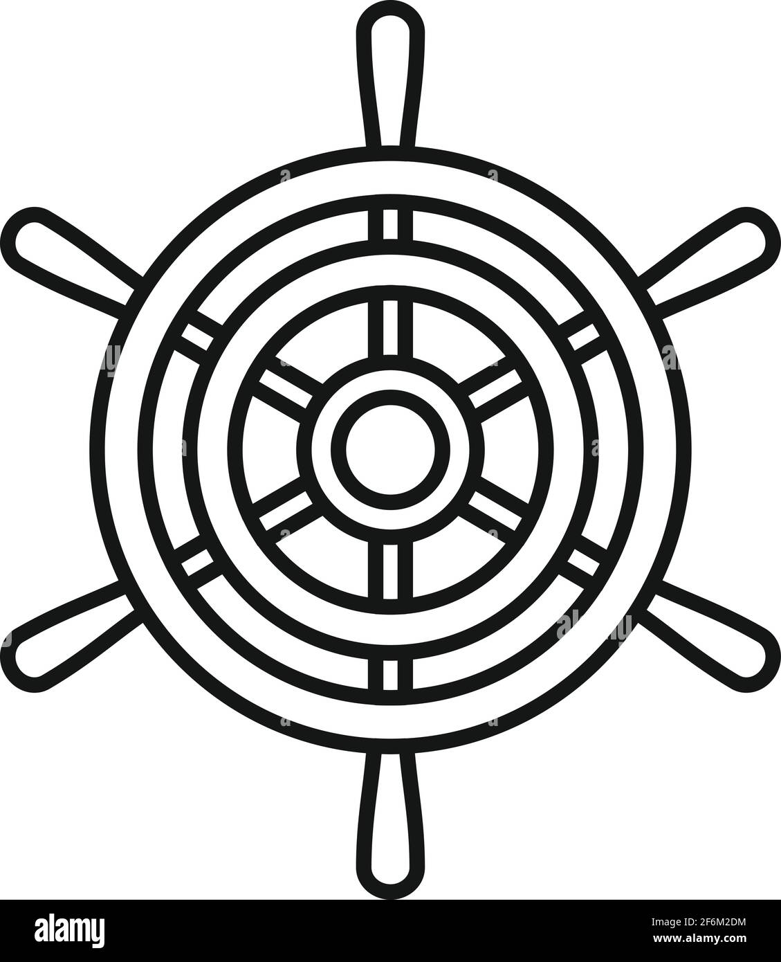 Steering ship wheel icon, outline style Stock Vector Image & Art Alamy