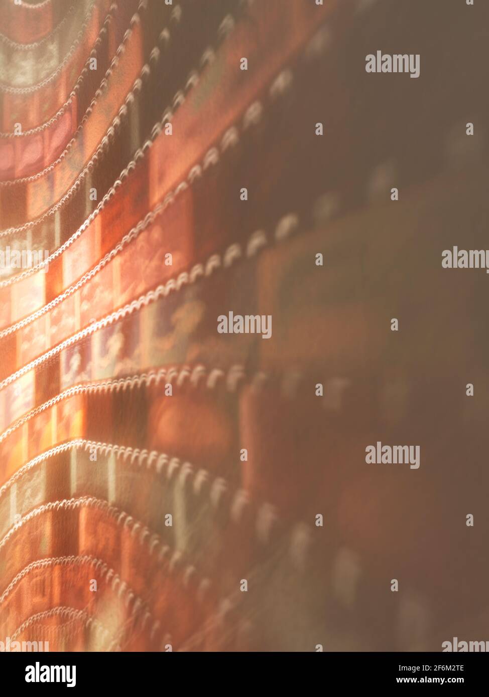 film strips projected on a wall Stock Photo