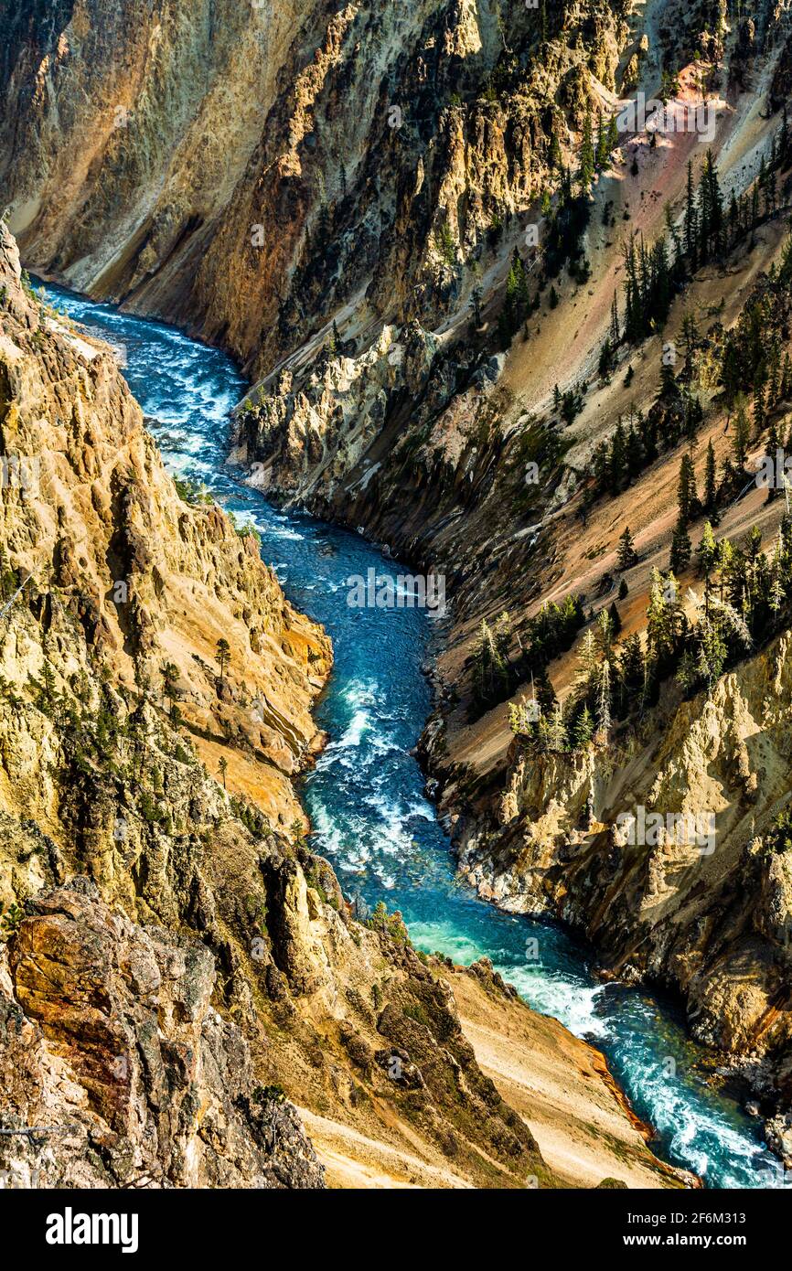 Grand Canyon of the Yellowstone Stock Photo