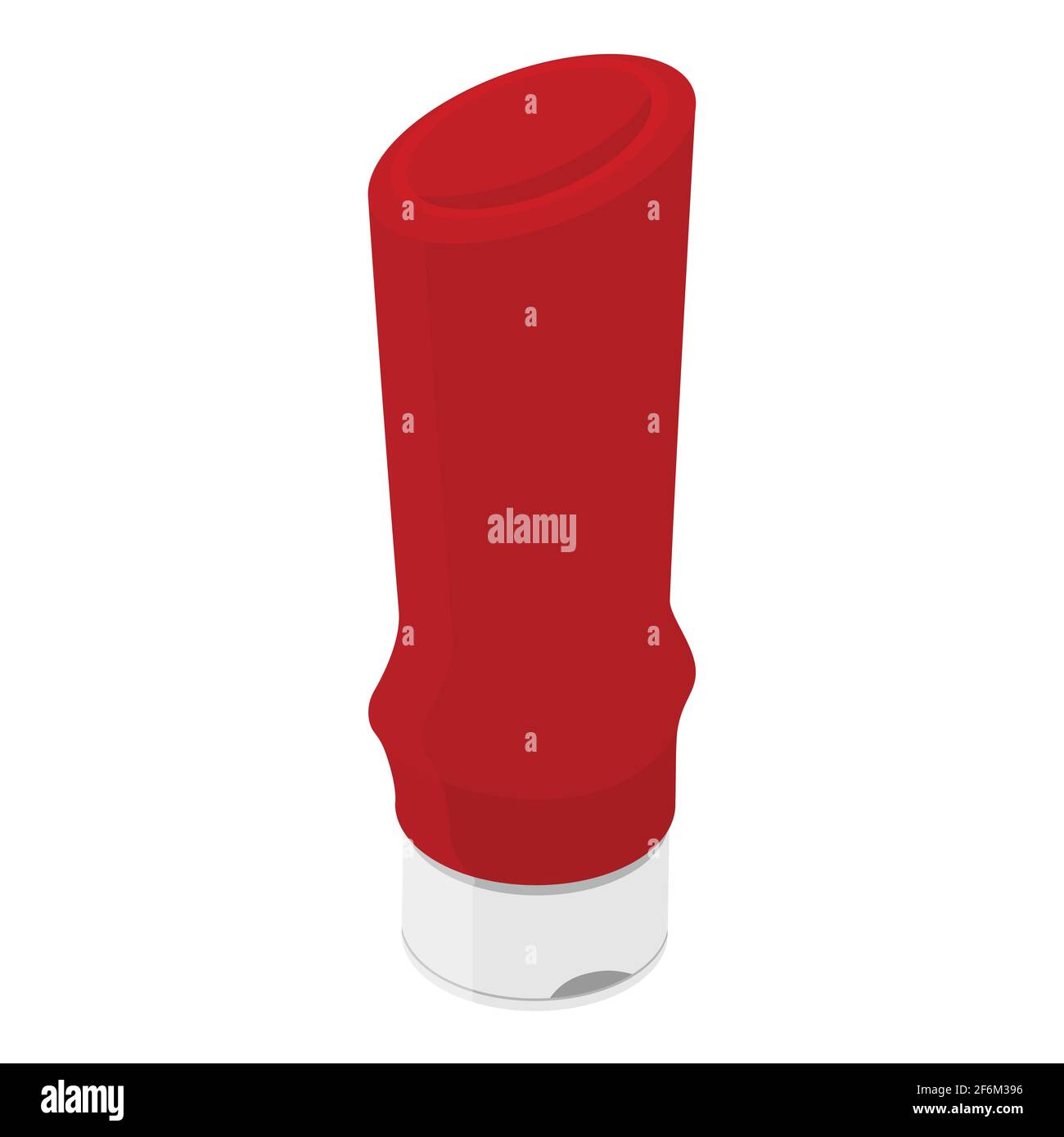 Tomato ketchup bottle isolated on white background. Isometric view. Vector Stock Vector
