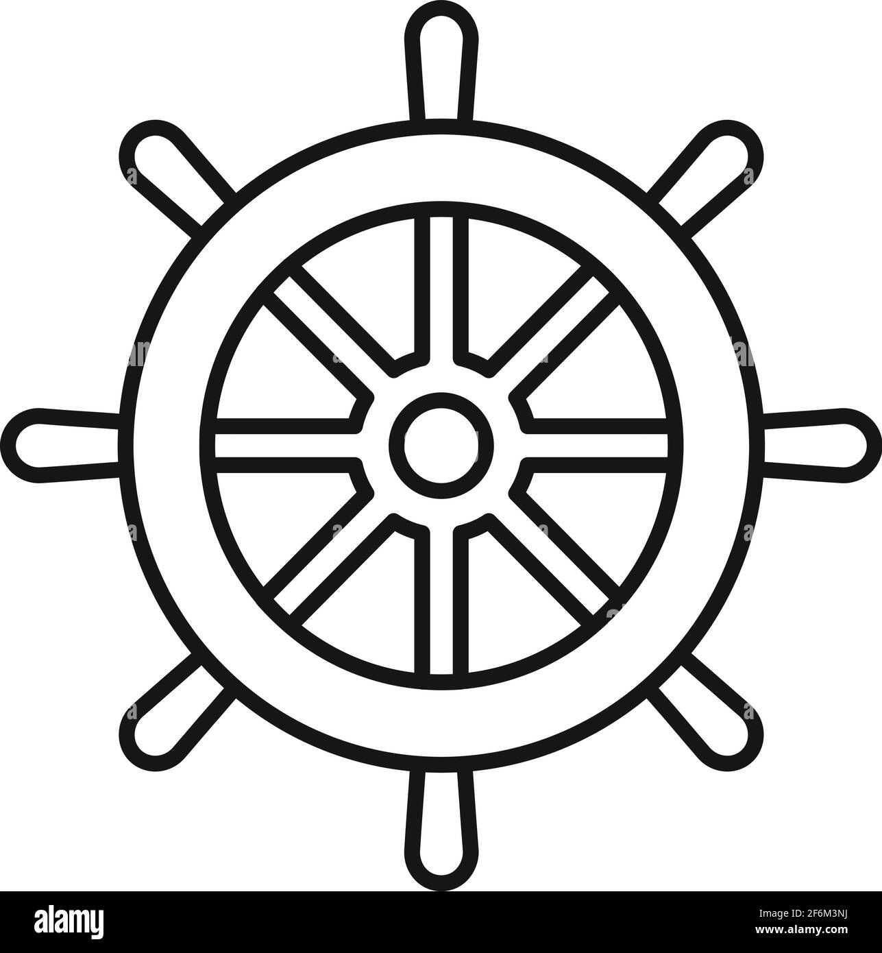 Navigation ship wheel icon, outline style Stock Vector Image & Art - Alamy