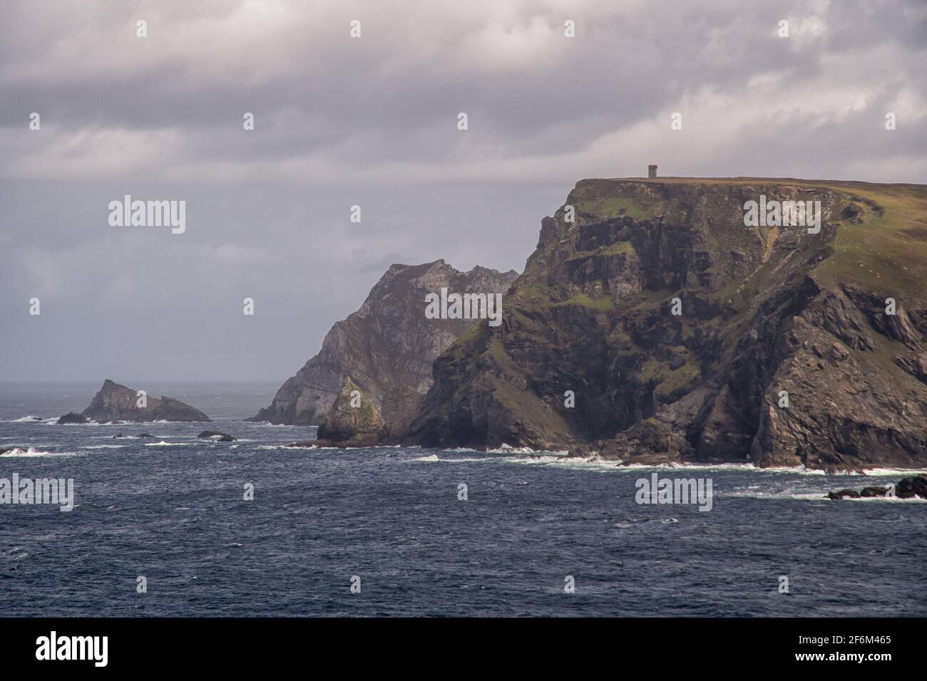 Cliffs on the Wild Atlantic Way on the coast of Ireland Stock Photo