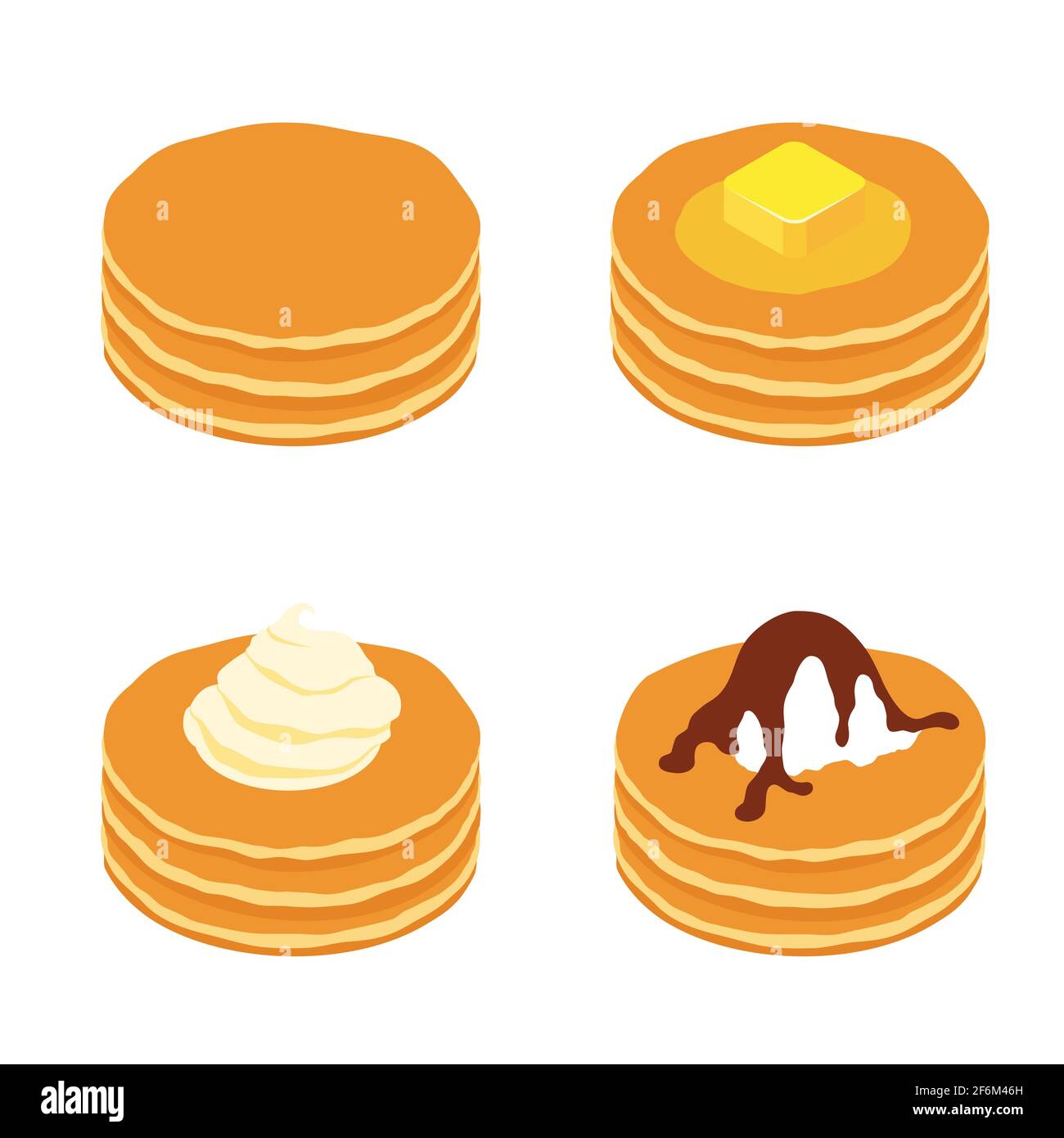 Buttermilk pancake stack Stock Vector Images - Alamy
