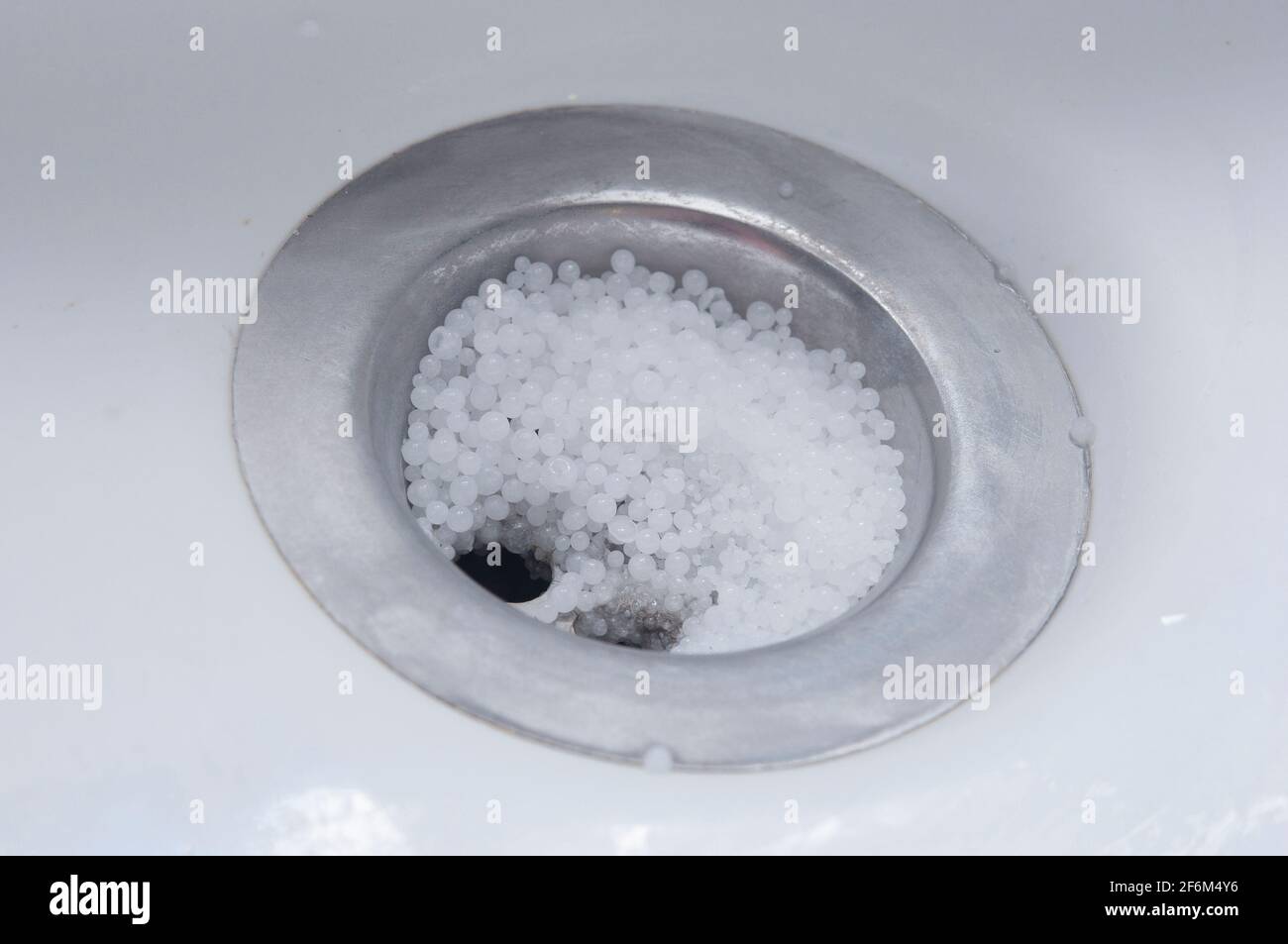 Drain Pipe Cleaner. Sink Pipe Cleaner. Close up view. Cleaning concept. Drainage Pipe Cleaner