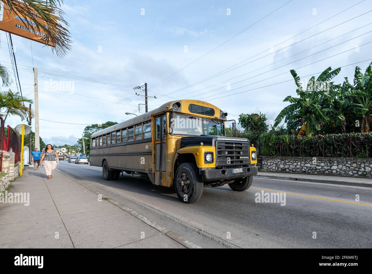 Transportation in Santa Clara, Villa Clara, Cuba, Year 2016 Stock Photo