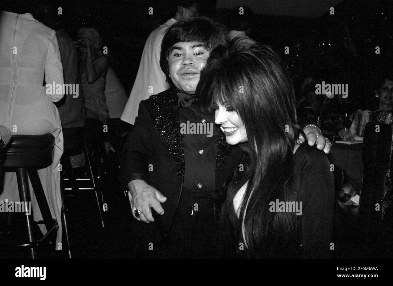 Herve Villechaize and Elvira Circa 1980's Credit: Ralph Dominguez/MediaPunch Stock Photo