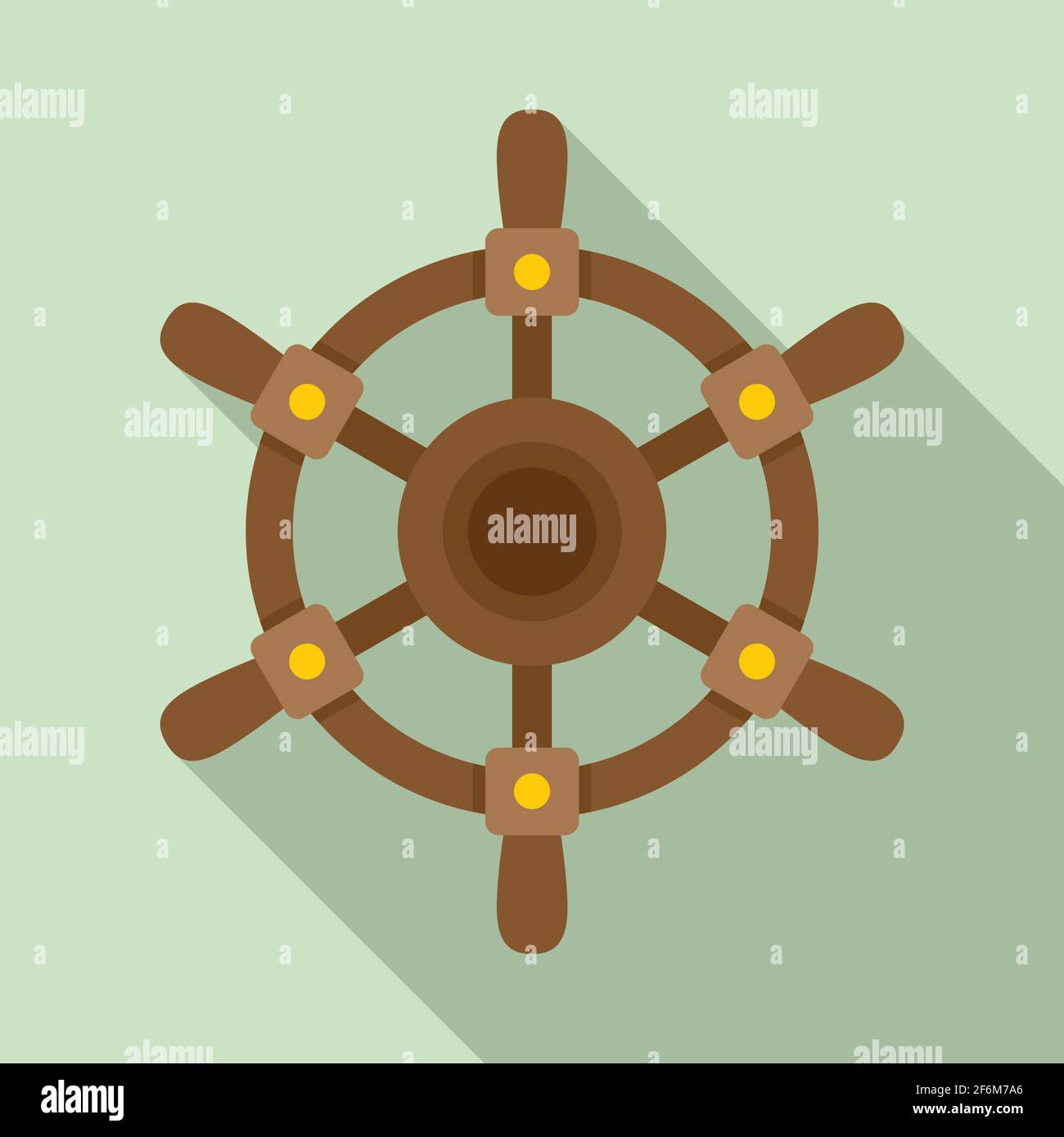 Ship wheel icon, flat style Stock Vector Image & Art - Alamy