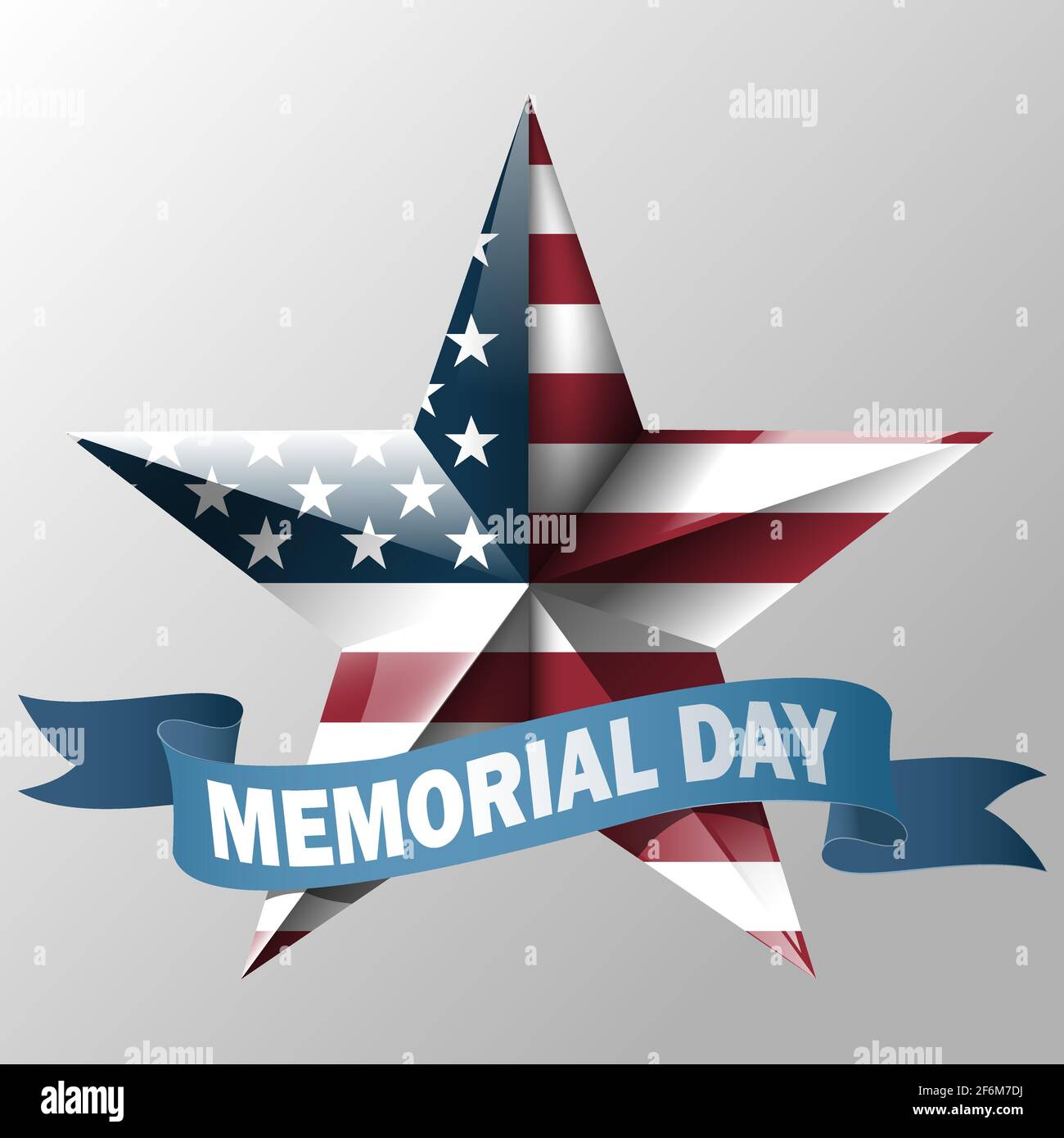 Memorial Day with star in national flag colors Stock Vector Image & Art ...
