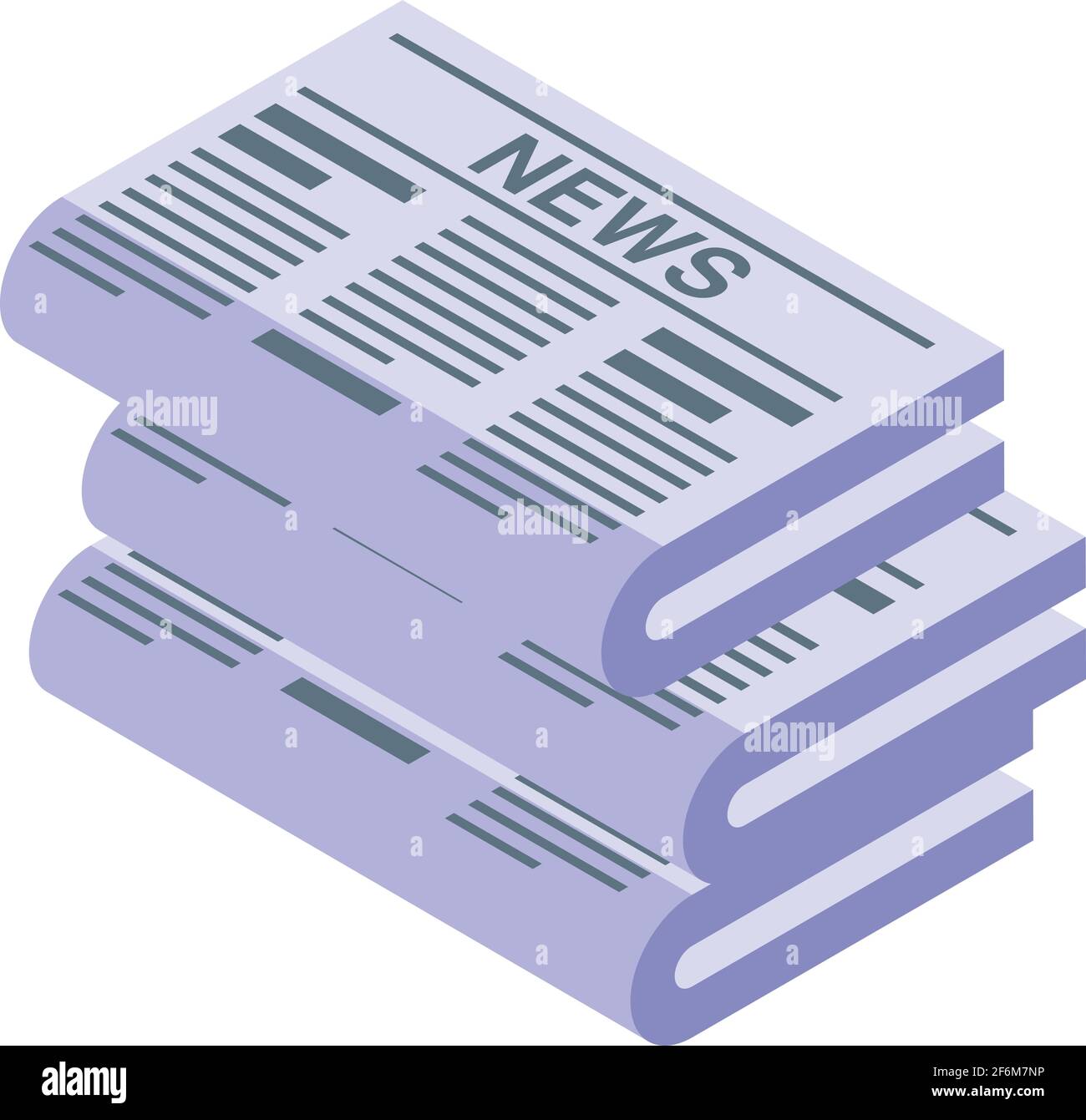 Newspaper news icon. Isometric of Newspaper news vector icon for web ...