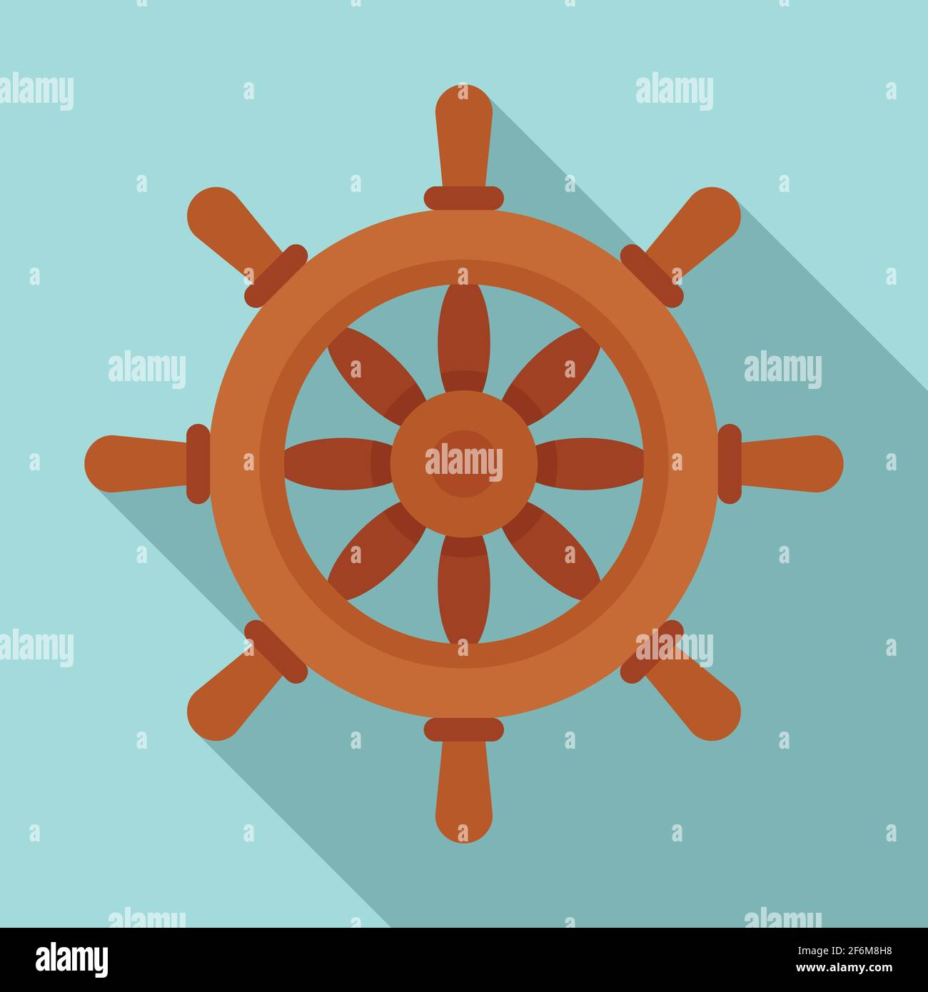 Vessel ship wheel icon, flat style Stock Vector Image & Art - Alamy