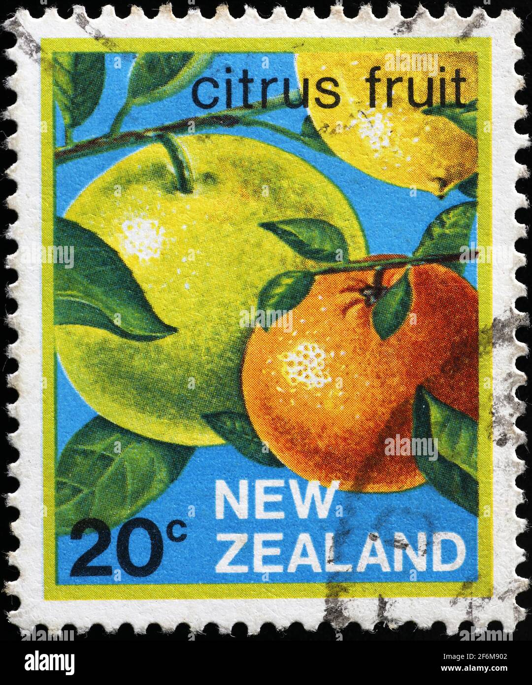 Citrus fruits on New Zealand postage stamp Stock Photo Alamy