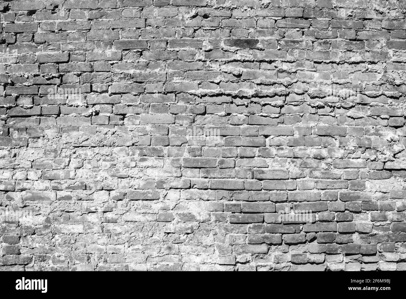 Black and white old brick big wall texture background Stock Photo - Alamy