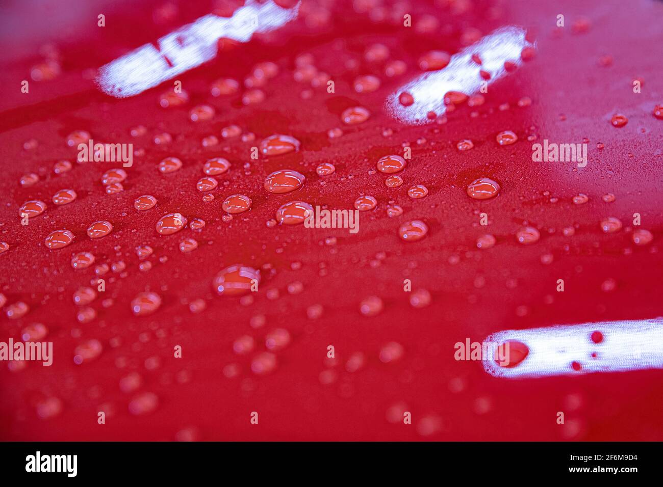 Water drops on car body. Hydrophobic effect Stock Photo - Alamy