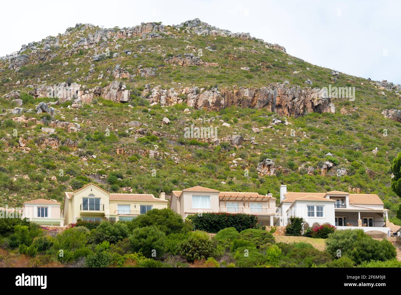 modern, contemporary luxury houses on a mountainside in Hout Bay, Cape